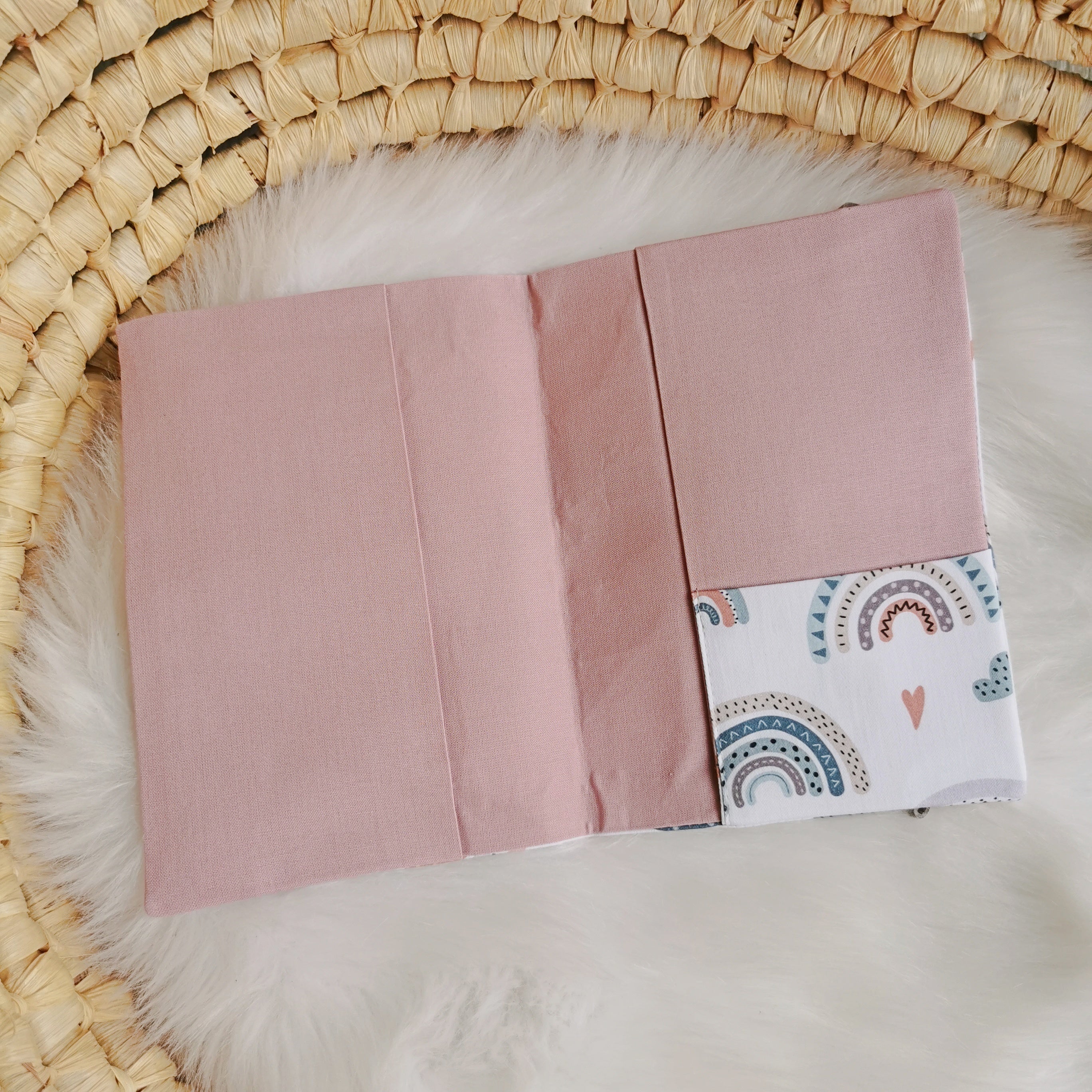 Maternity passport cover "Rainbow", pastel