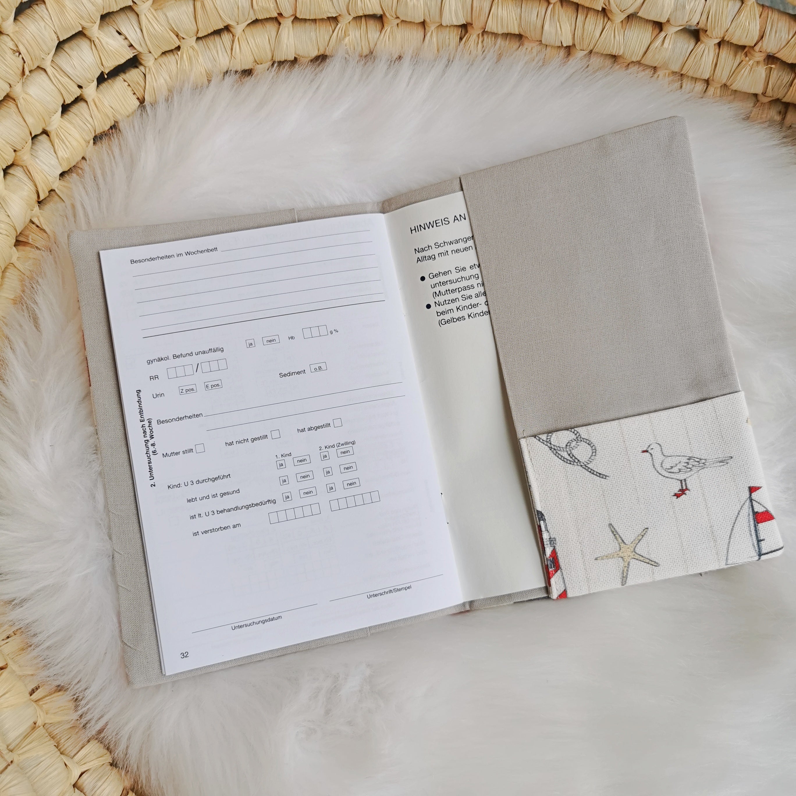 Maternity Passport Cover "Maritime"