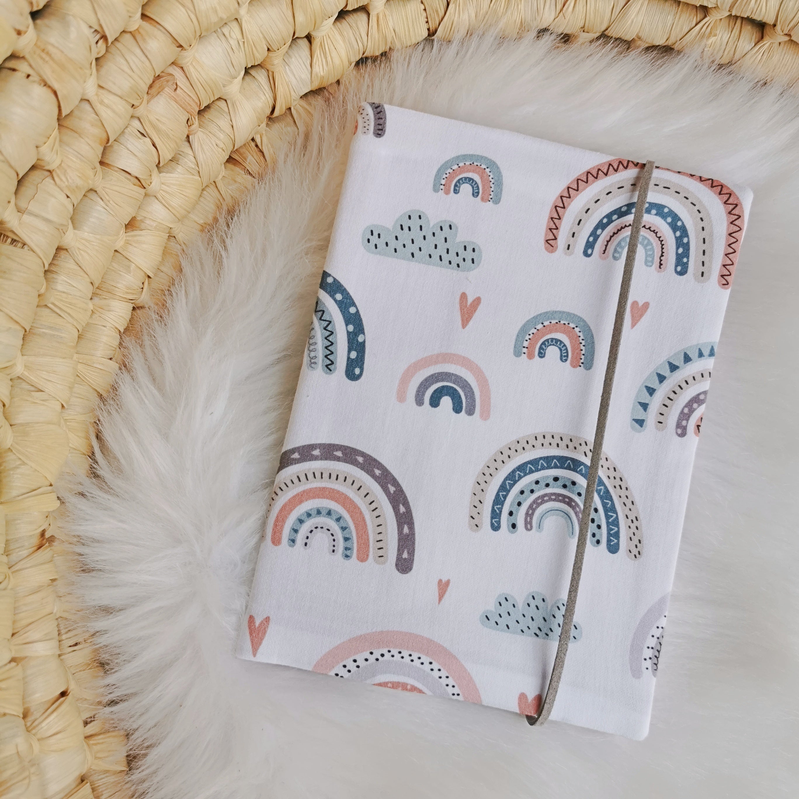 Maternity passport cover "Rainbow", pastel