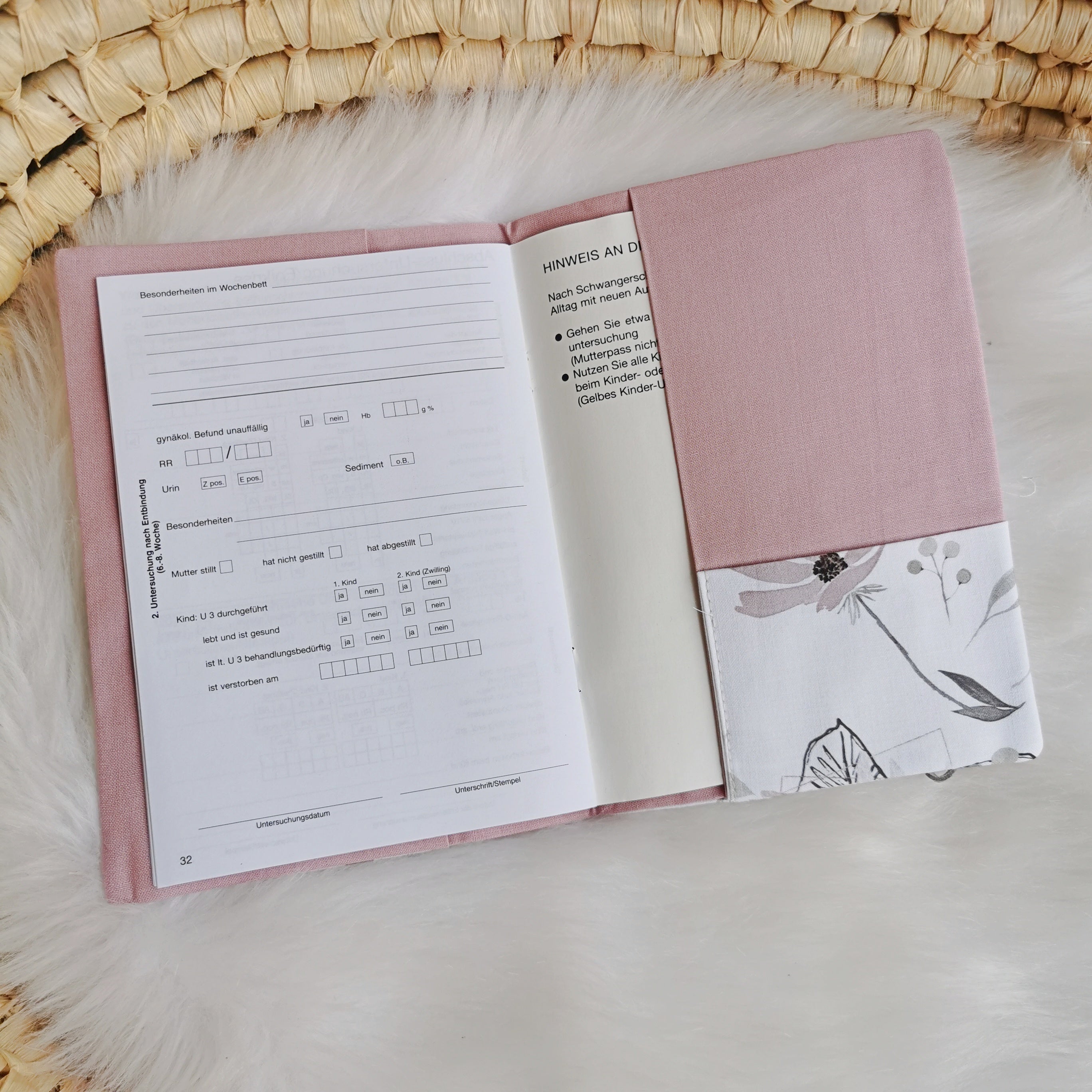 Maternity Passport Cover "Magnolias"