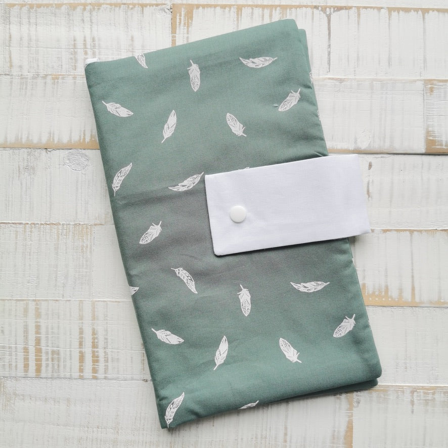 Diaper bag "Feathers", green