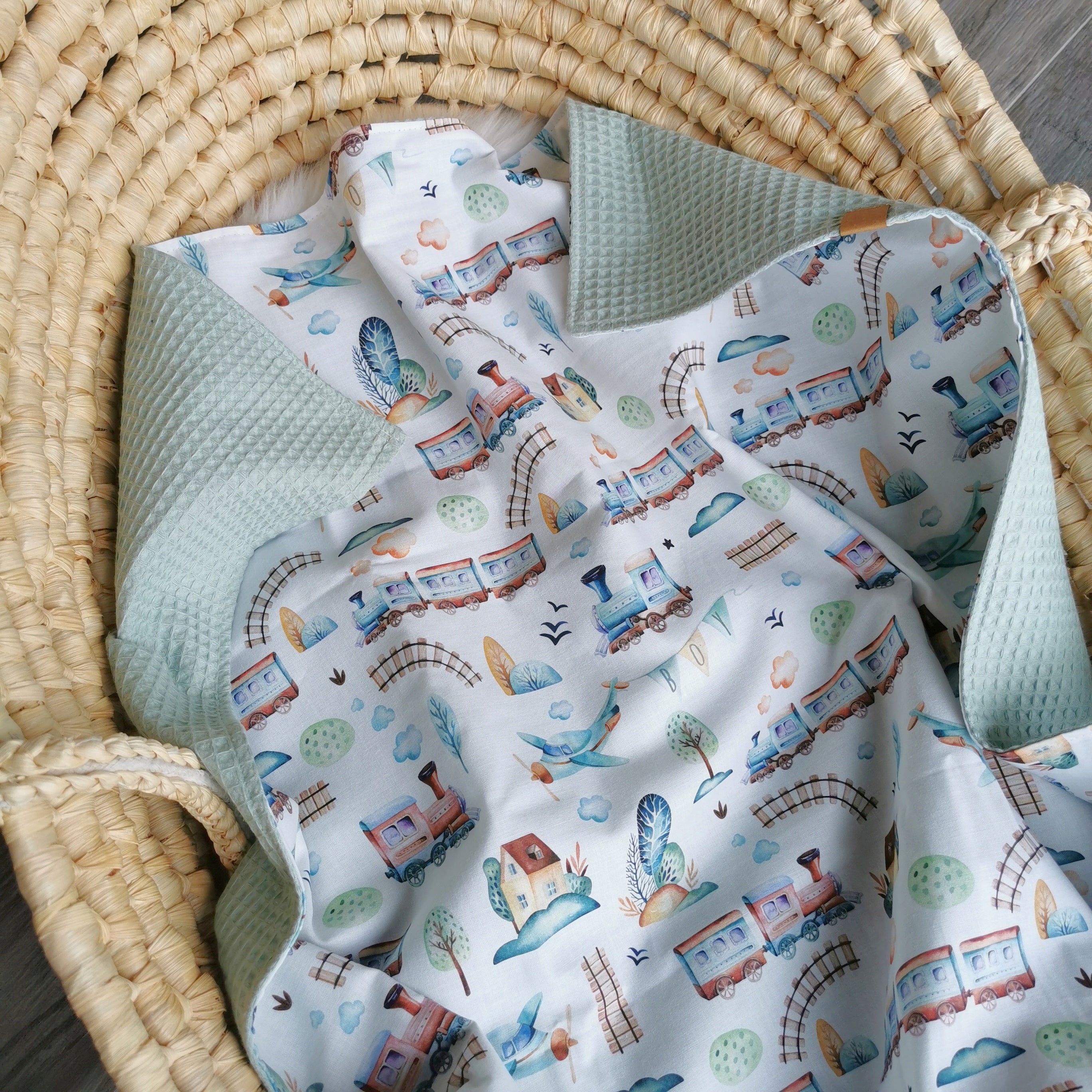 Baby Blanket “Railway”