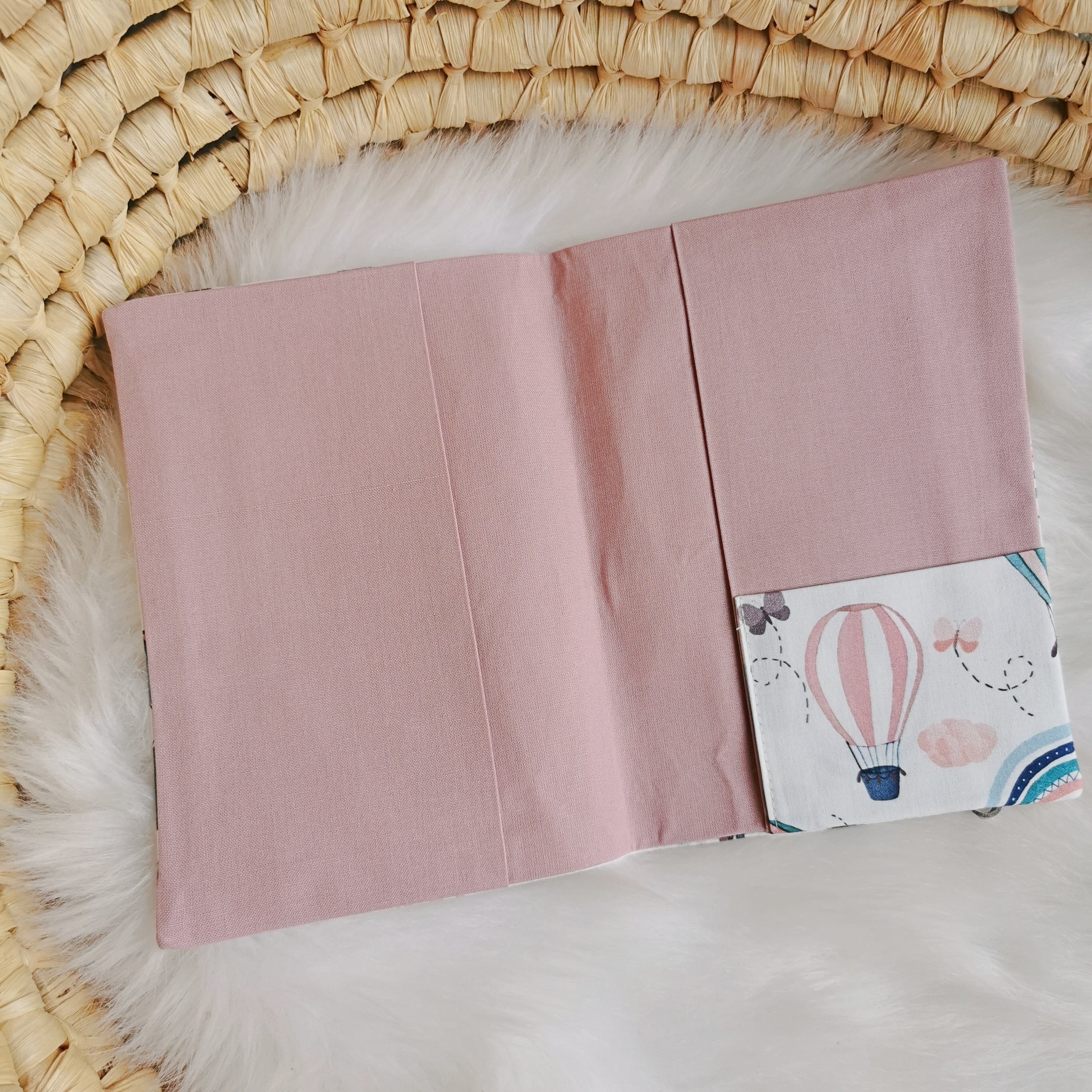 Maternity passport cover "Balloons", pink