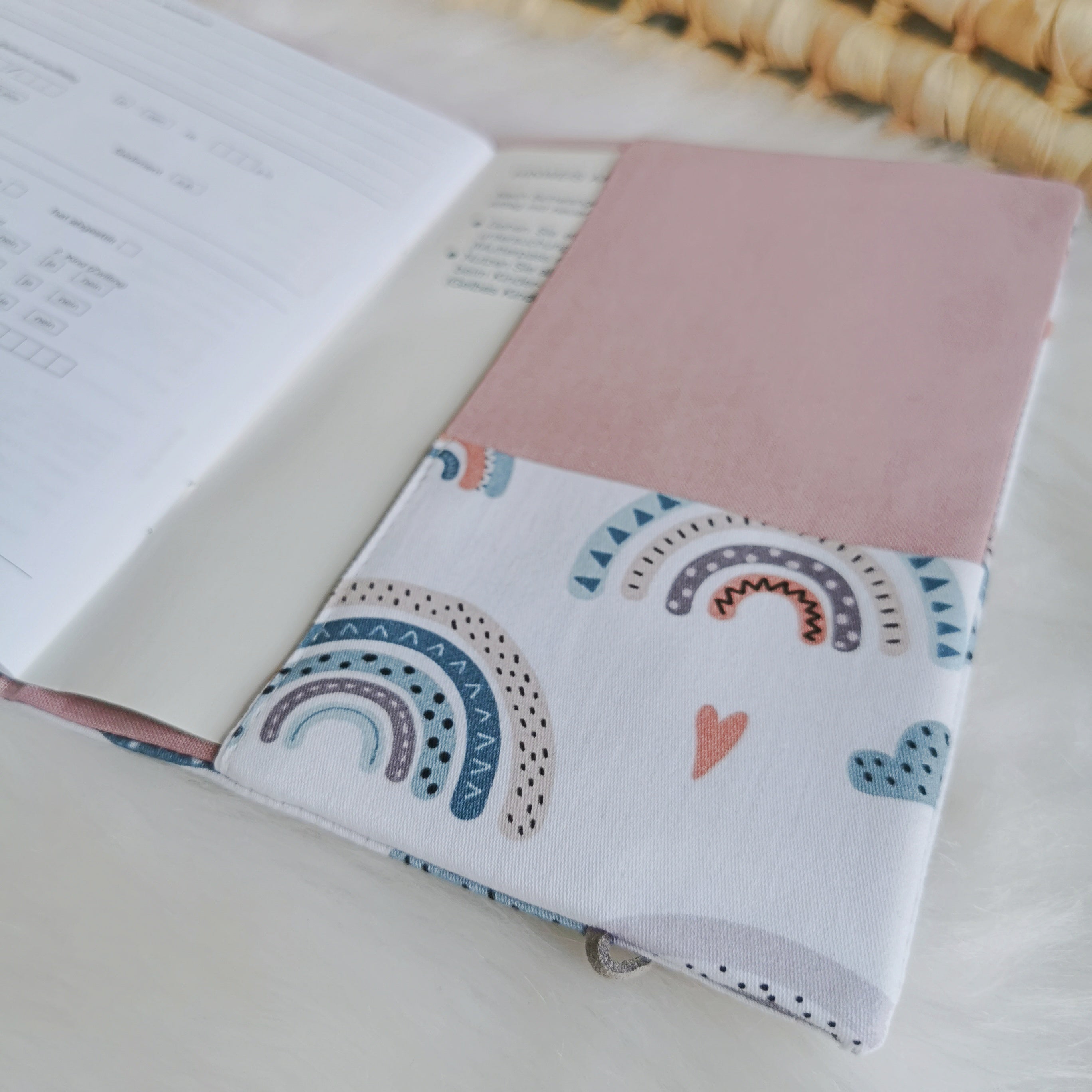 Maternity passport cover "Rainbow", pastel
