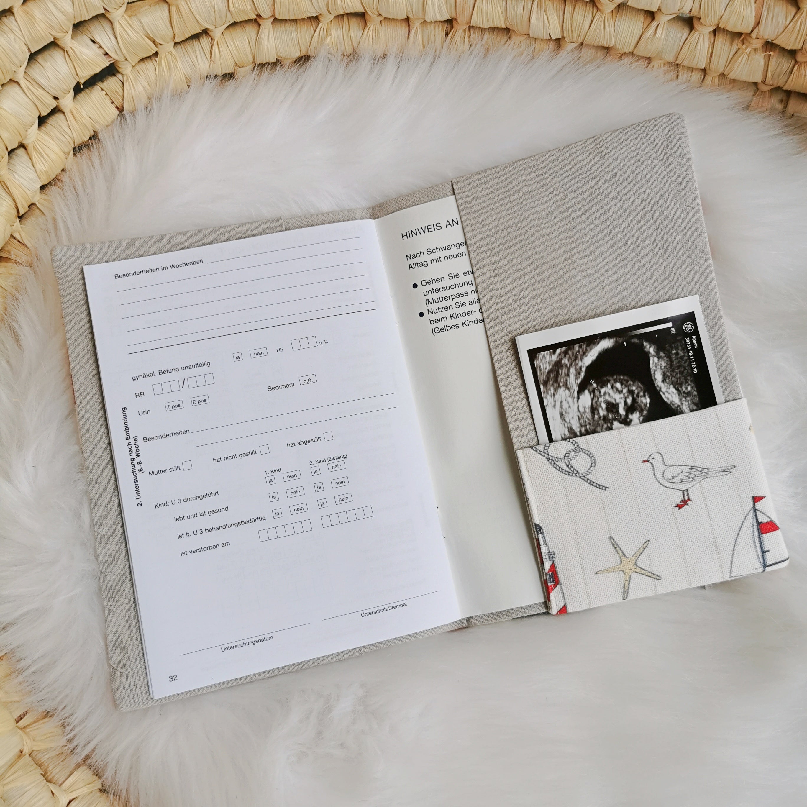 Maternity Passport Cover "Maritime"