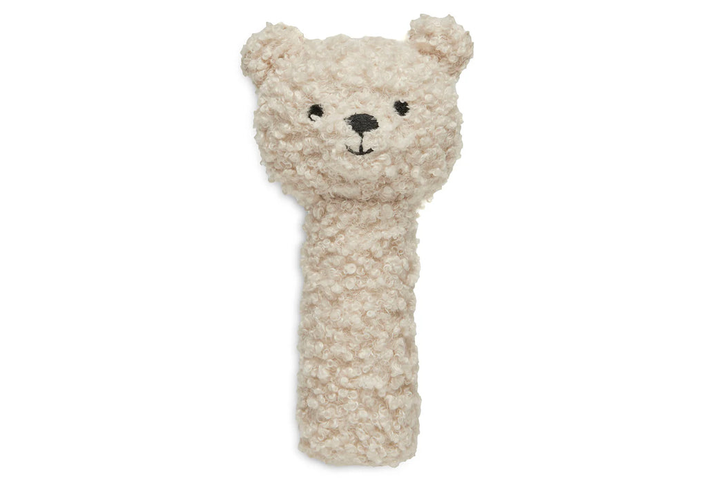Rassel Teddy | Babyrassel, Greifling für Babys, Geschenk zur Geburt, 4 Farben