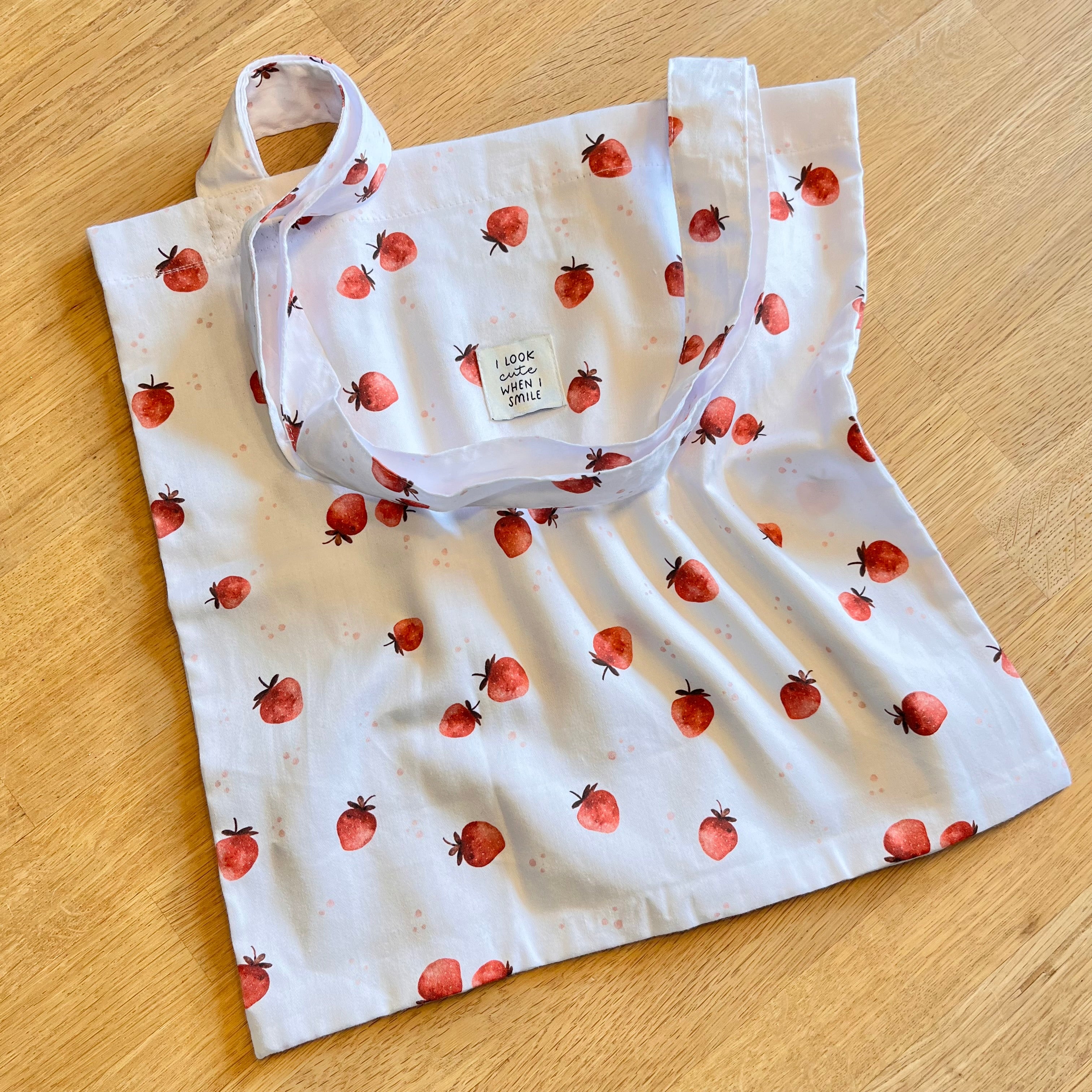 Stoffbeutel „Erdbeeren“