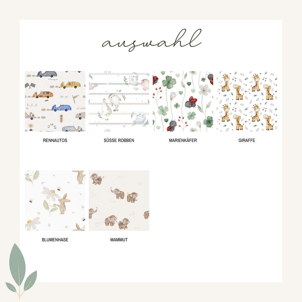 Bettschlange aus Musselin | Motiv wählbar