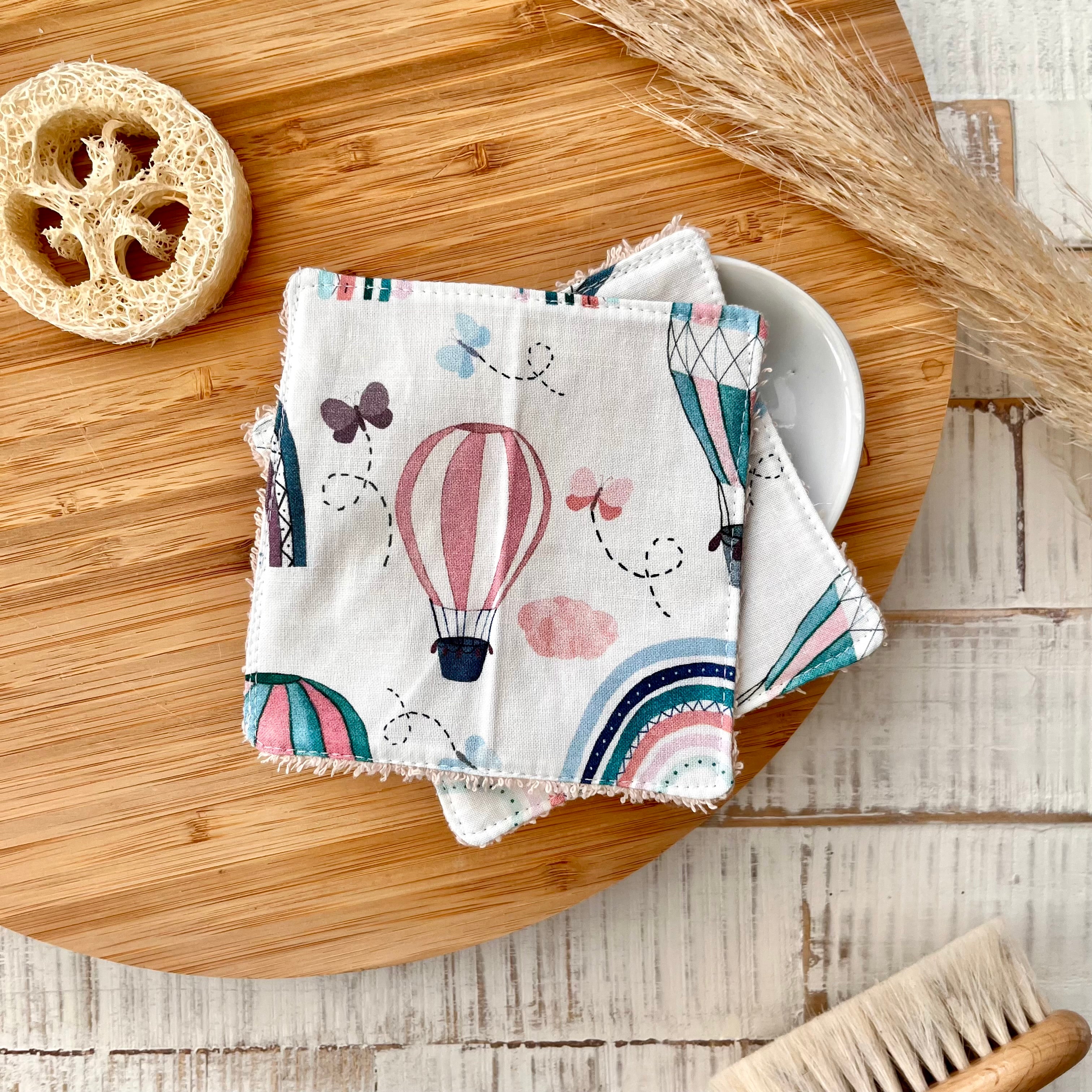 Wash pads "Balloons Pink" | Set of 2