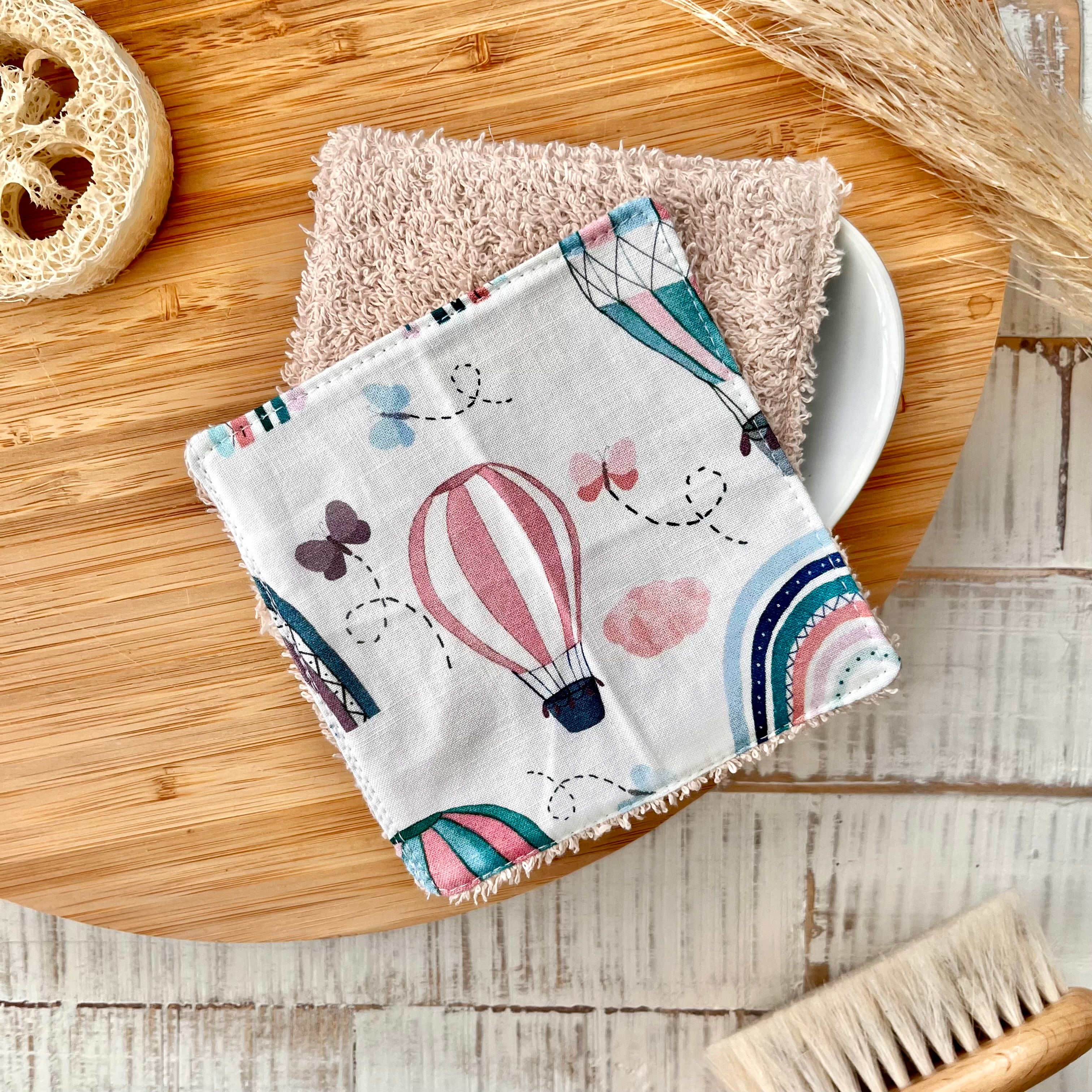 Wash pads "Balloons Pink" | Set of 2
