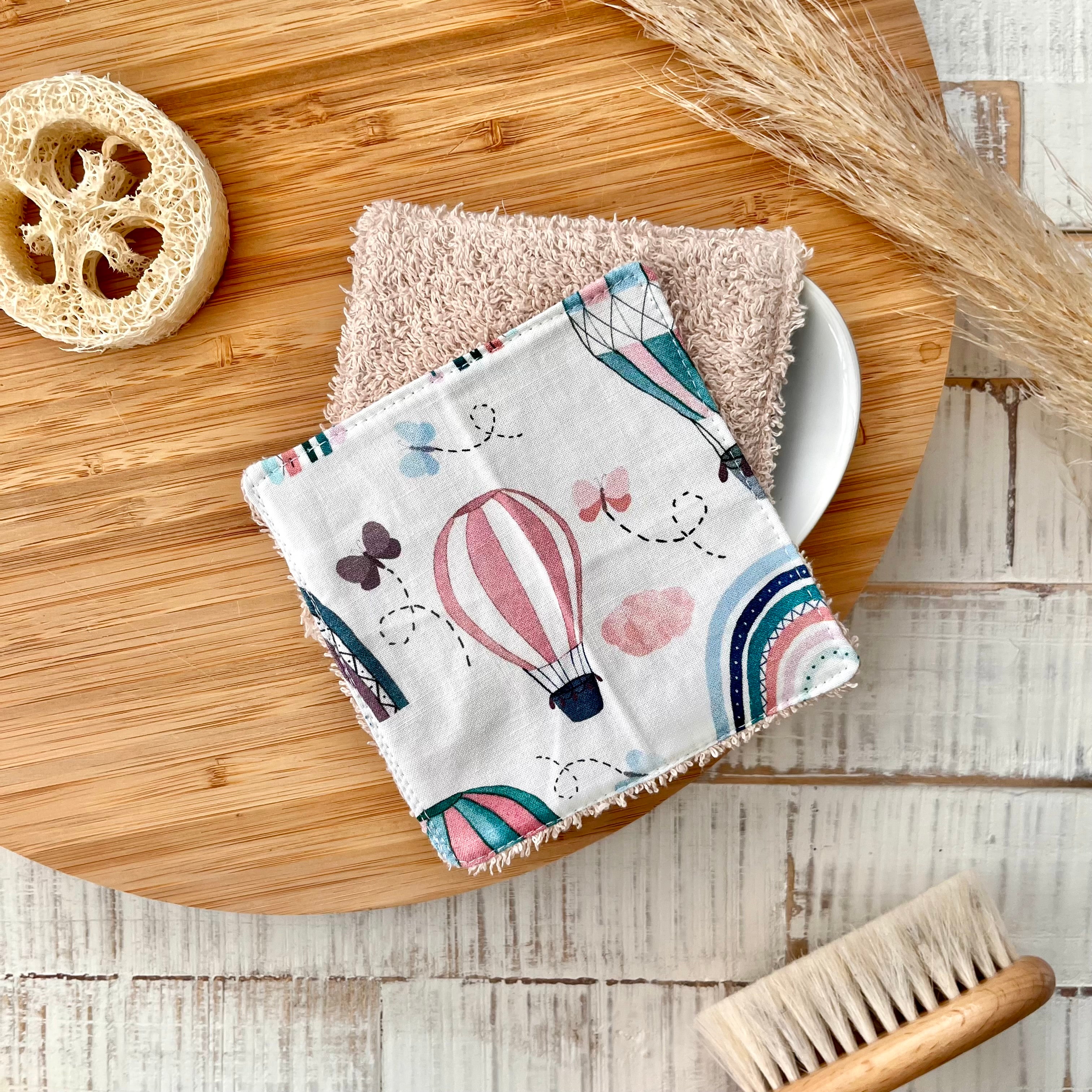 Wash pads "Balloons Pink" | Set of 2