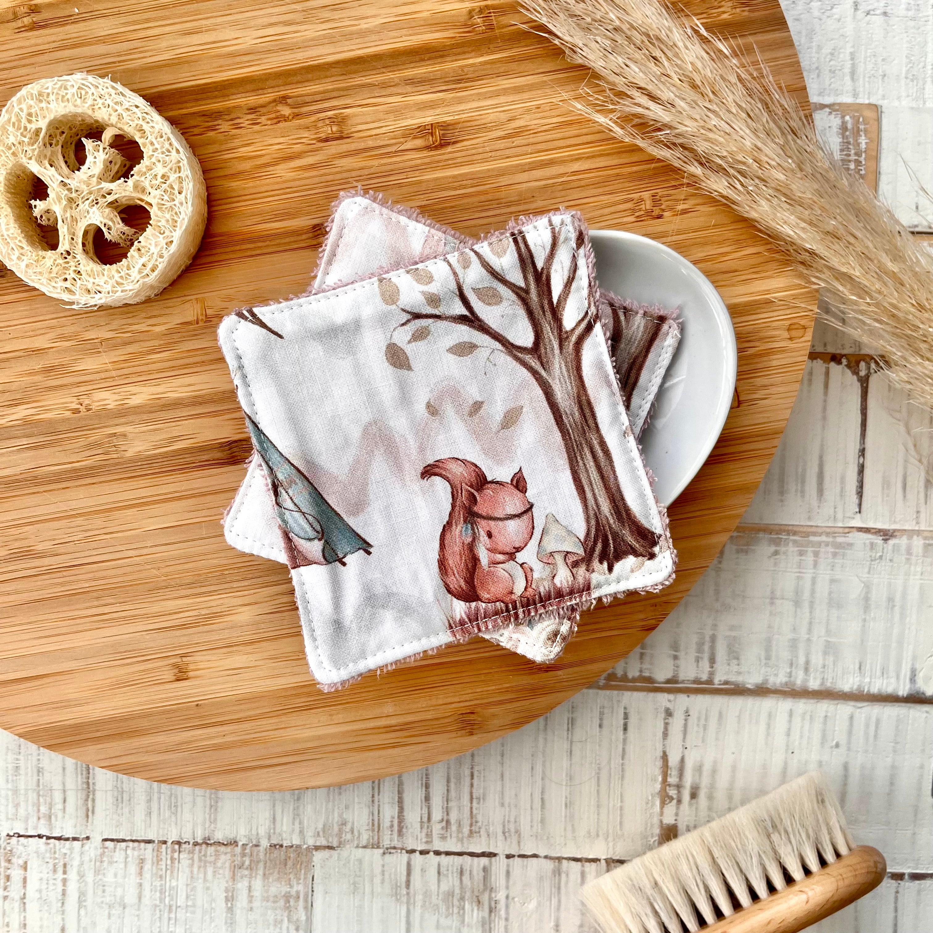 Wash pads "Boho Woodland Animals" | Set of 2