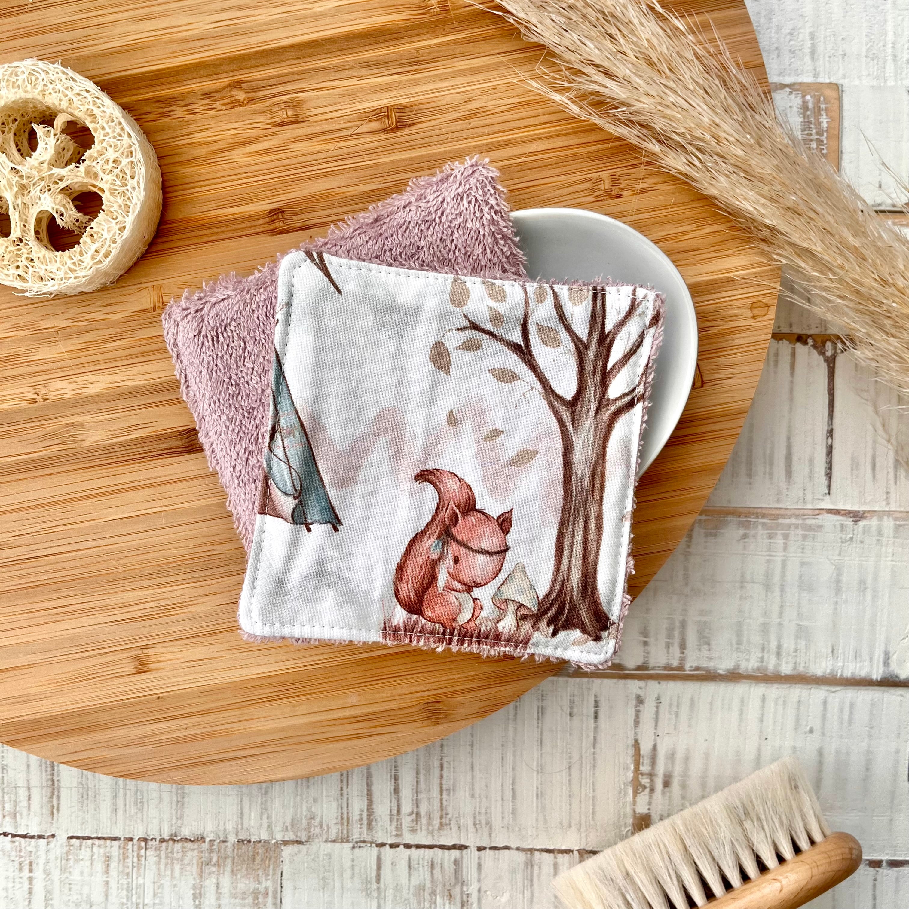 Wash pads "Boho Woodland Animals" | Set of 2