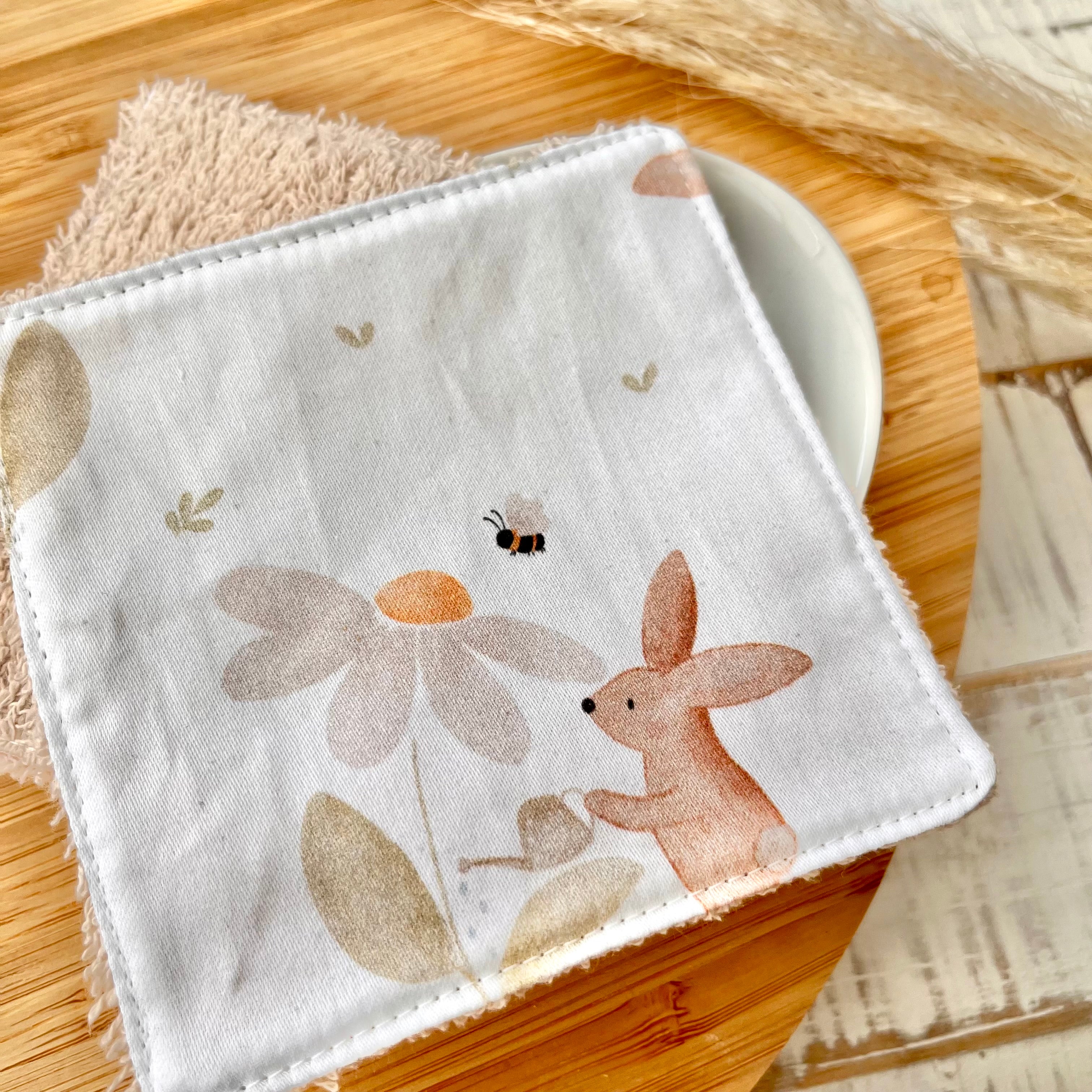 Wash pads "Flower Bunny" | Set of 2