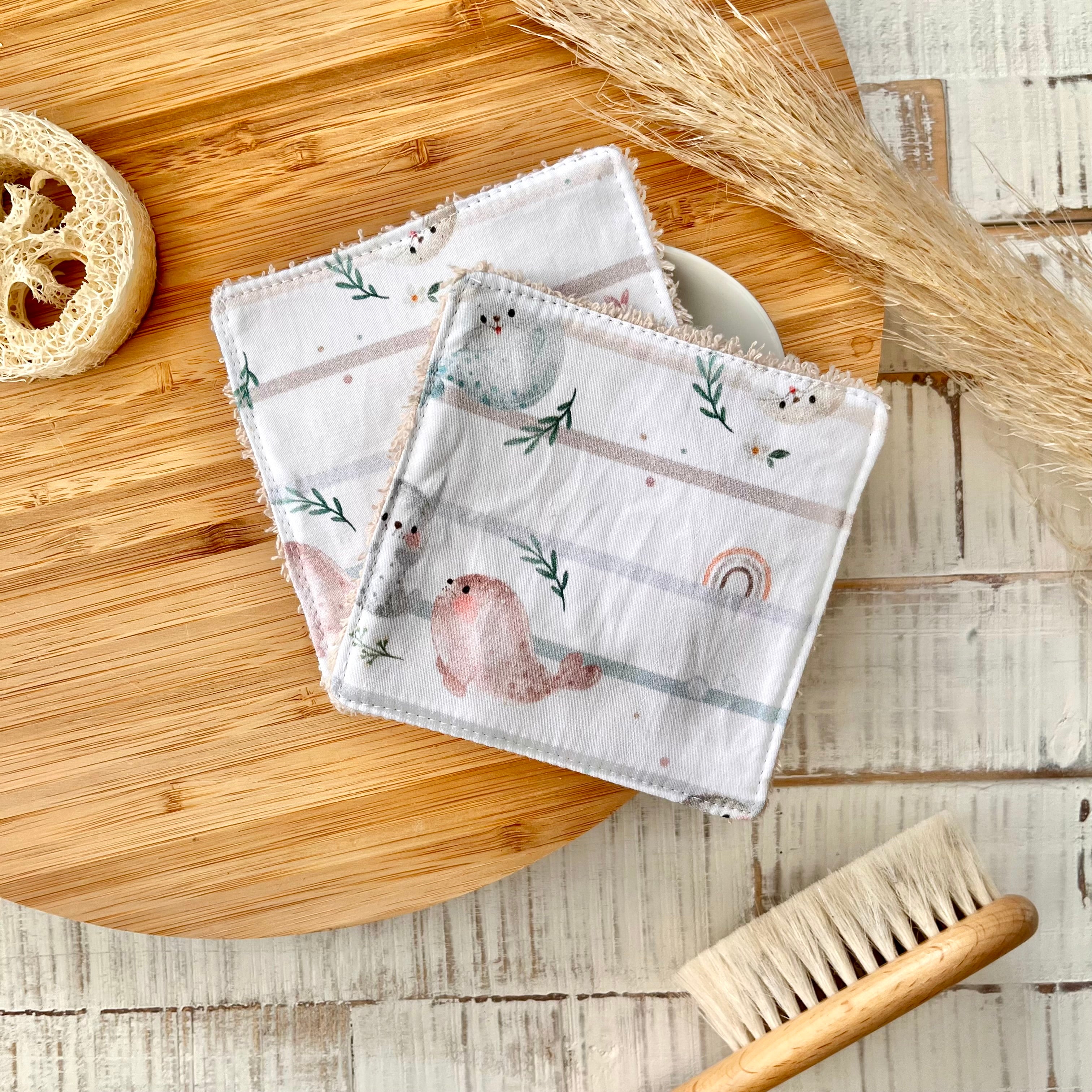 Wash pads "Cute Seals" | Set of 2