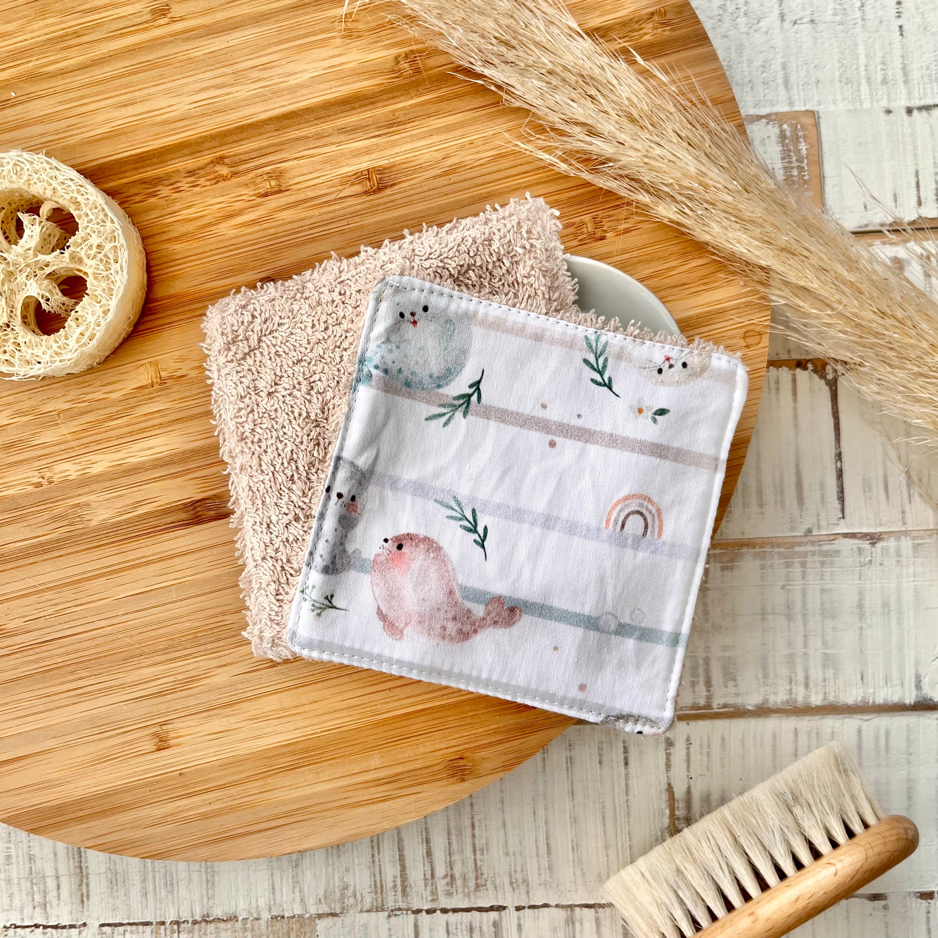 Wash pads "Cute Seals" | Set of 2