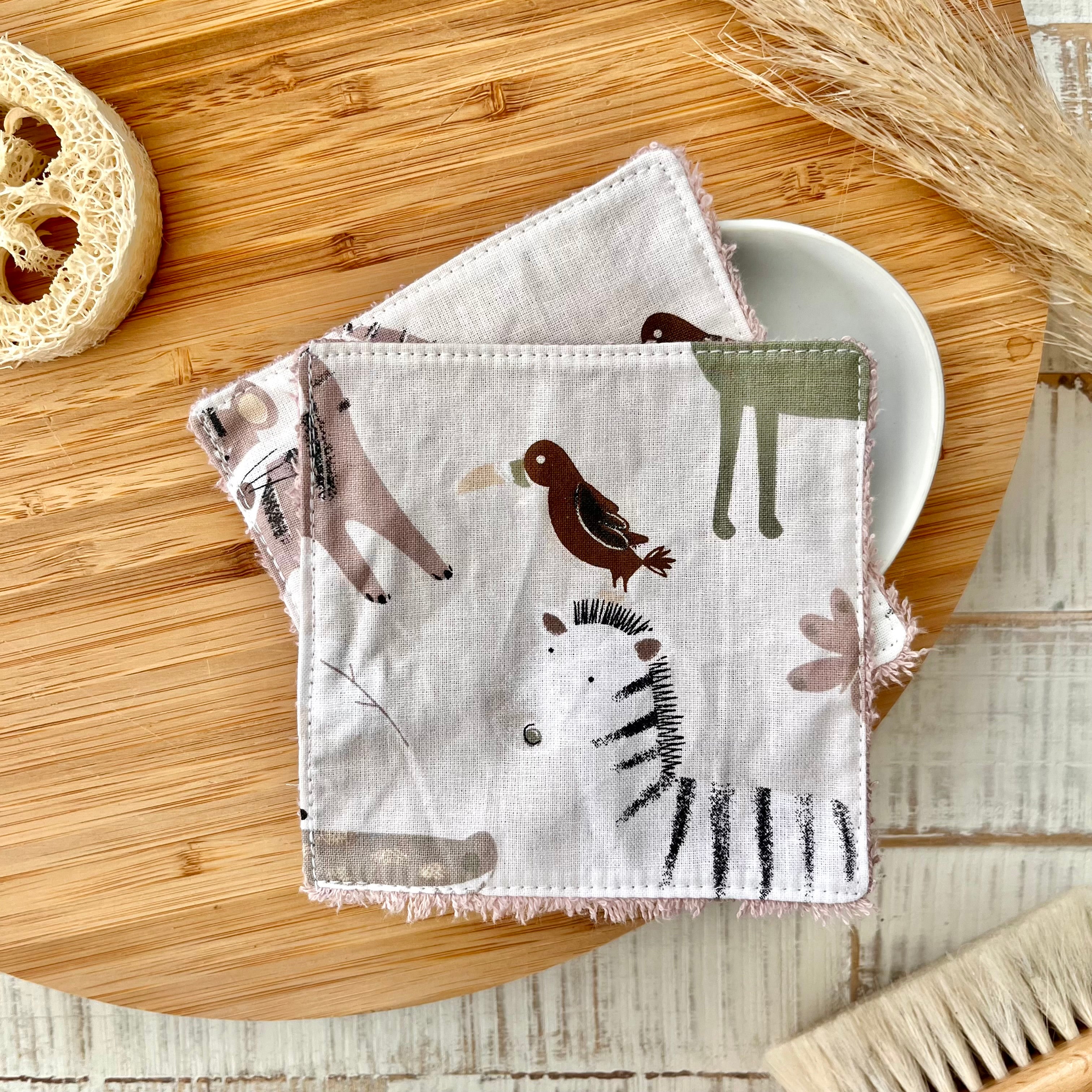 Jungle Animals Wash Pads | Set of 2
