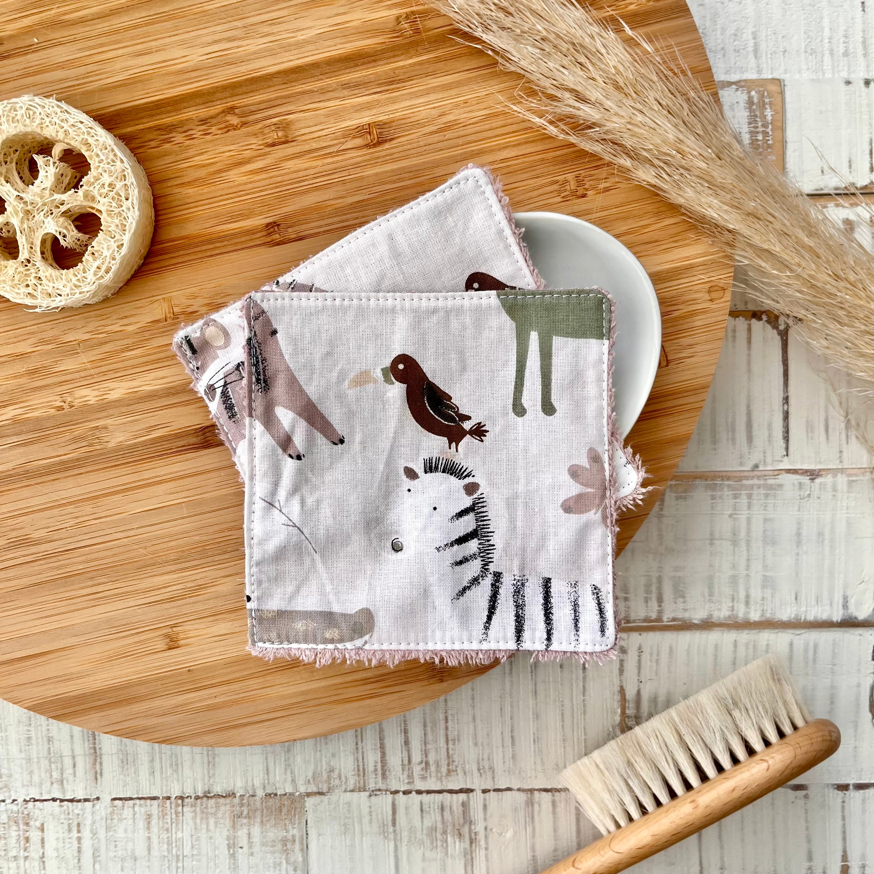 Jungle Animals Wash Pads | Set of 2