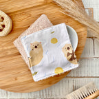 Waschpads Otter | 2er Set, Baumwolle mit Frottee-Rückseite, nachhaltig