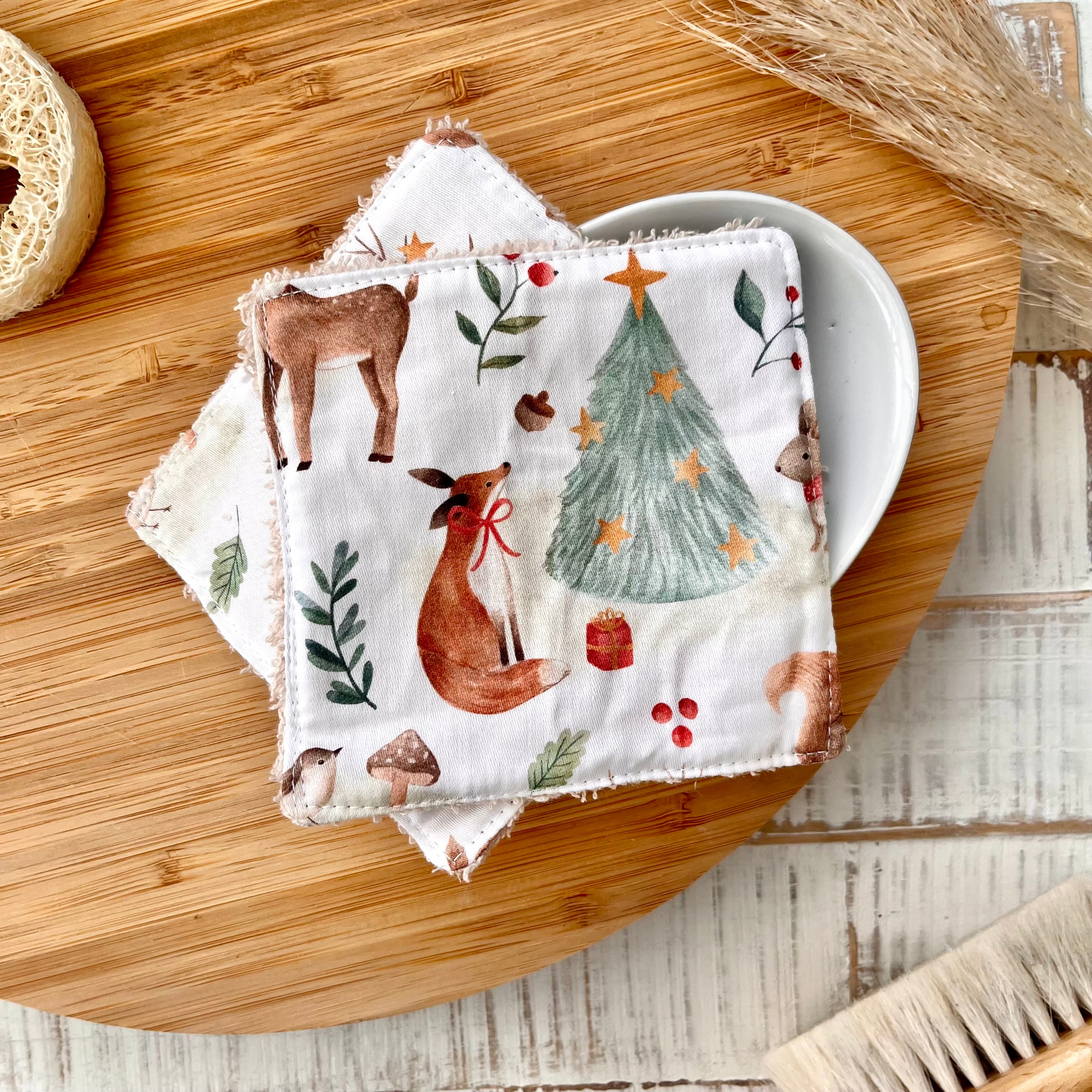 Wash pads "Winter Animals" | Set of 2