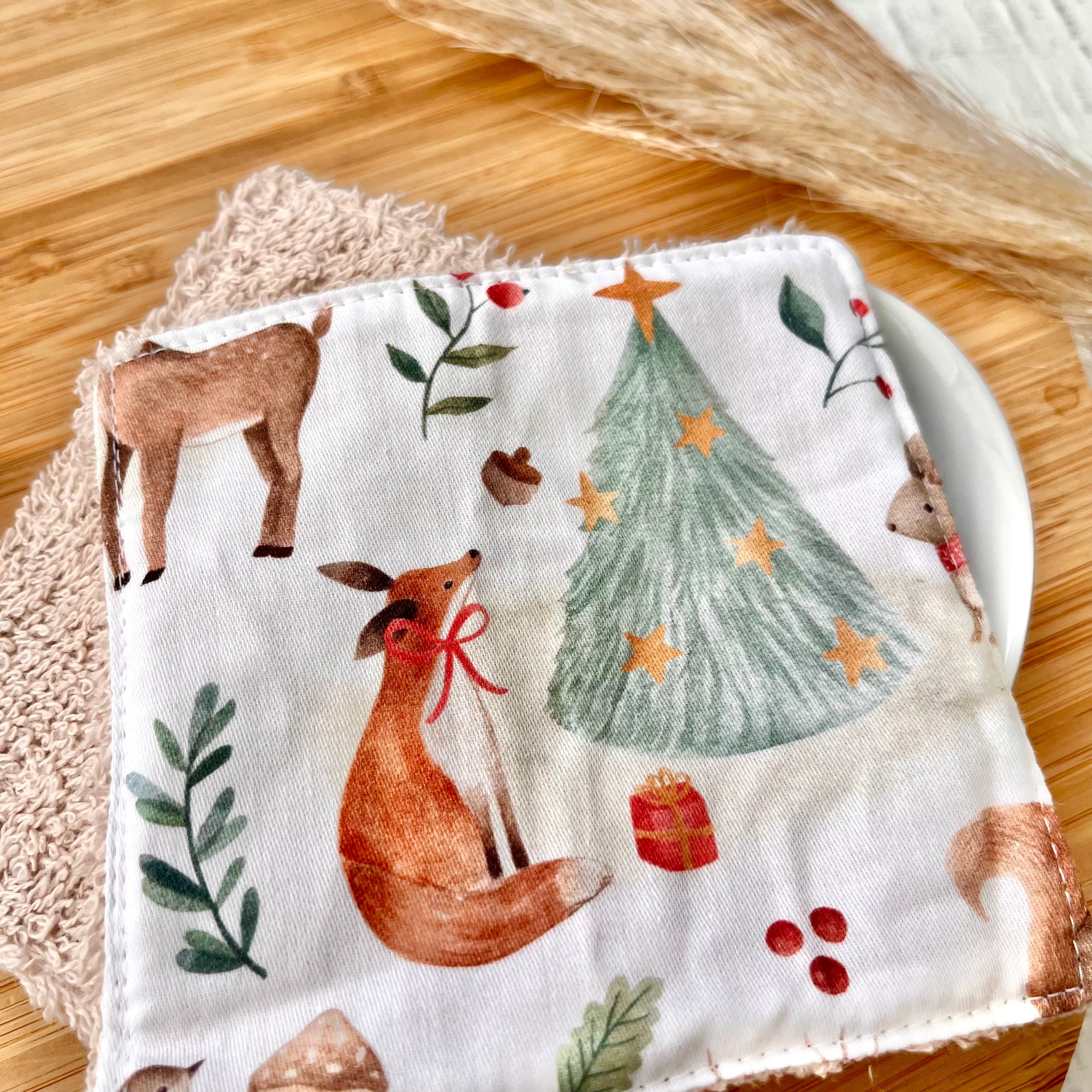 Wash pads "Winter Animals" | Set of 2