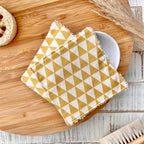Wash pads "triangles yellow" | Set of 2