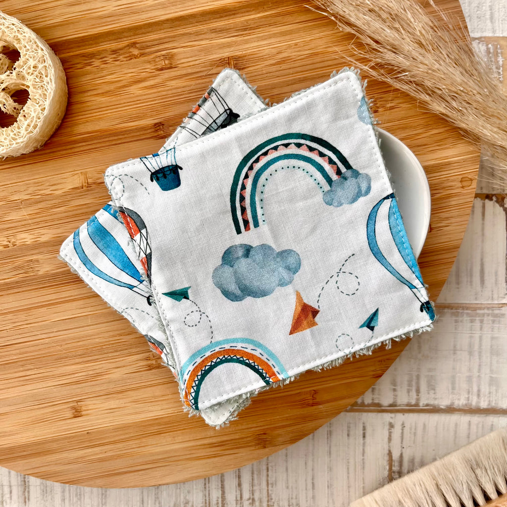 Wash pads "Balloons blue" | Set of 2