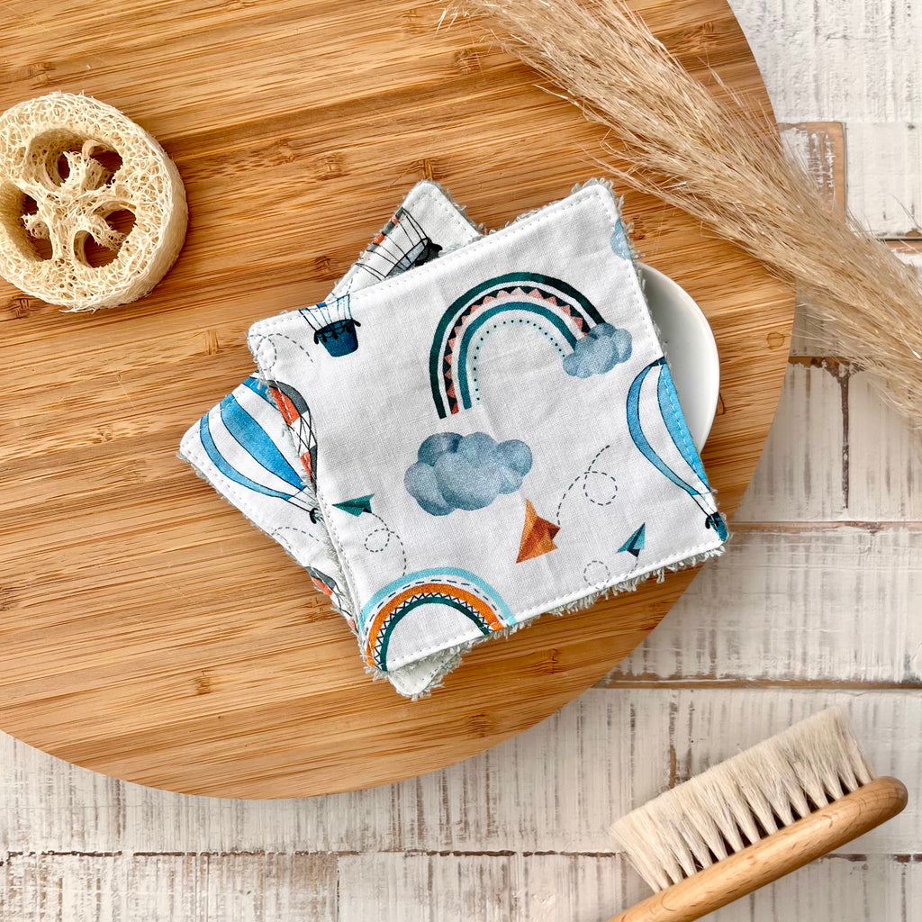 Wash pads "Balloons blue" | Set of 2