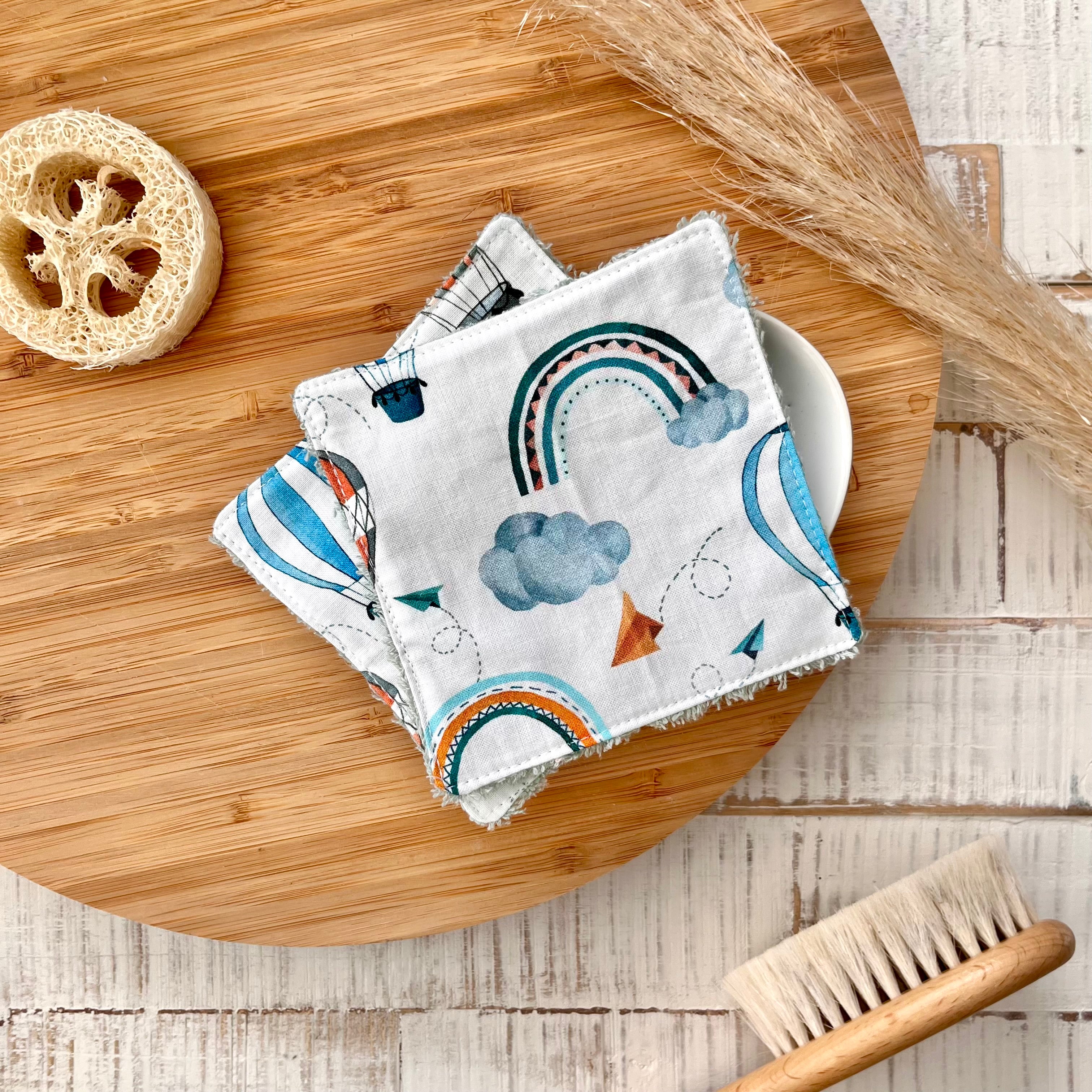 Wash pads "Balloons blue" | Set of 2