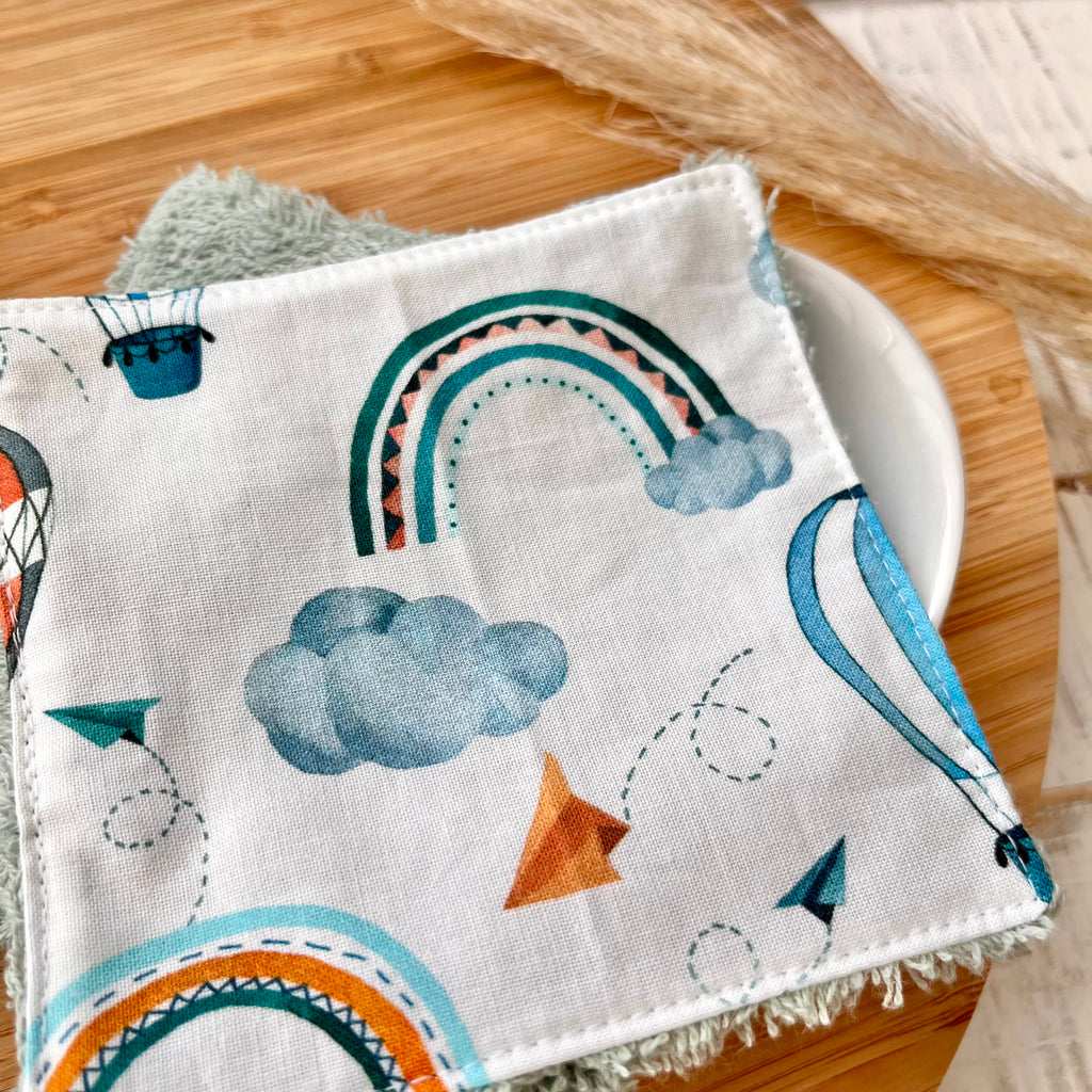 Wash pads "Balloons blue" | Set of 2