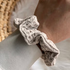 Scrunchie "Waffelpique", sand