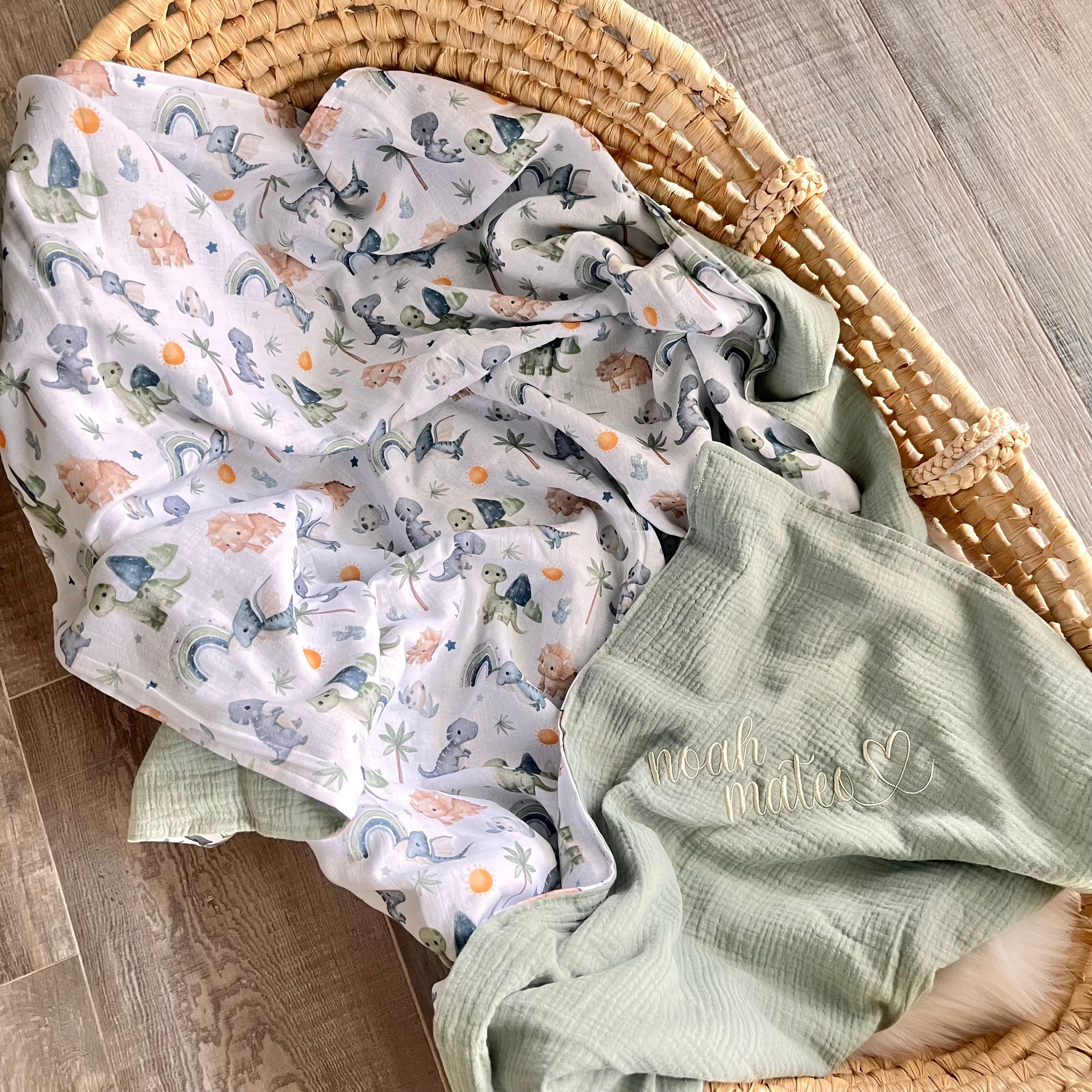 Kuscheldecke "Dinoland" | wählbare Rückseite