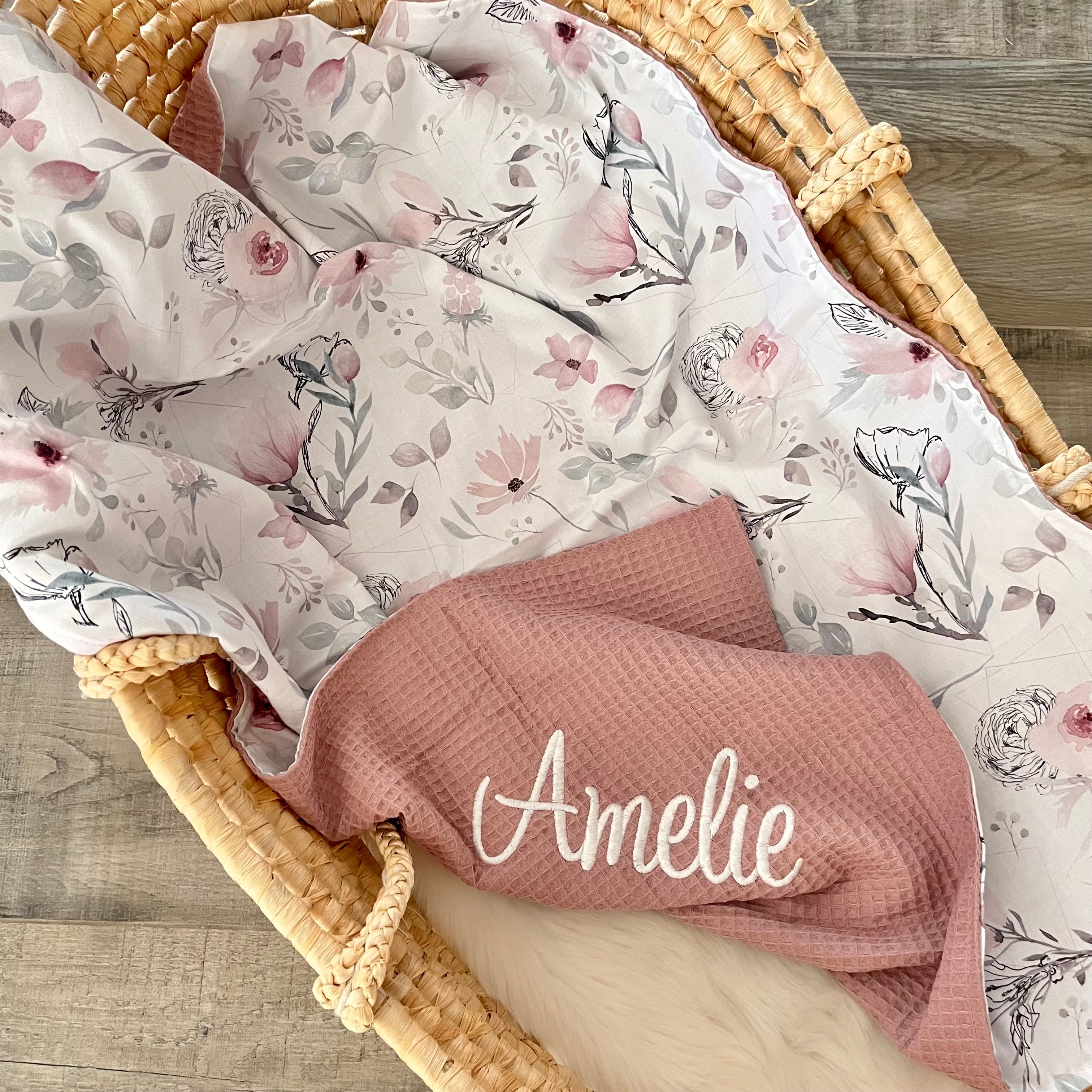 Baby Blanket “Watercolor Roses”