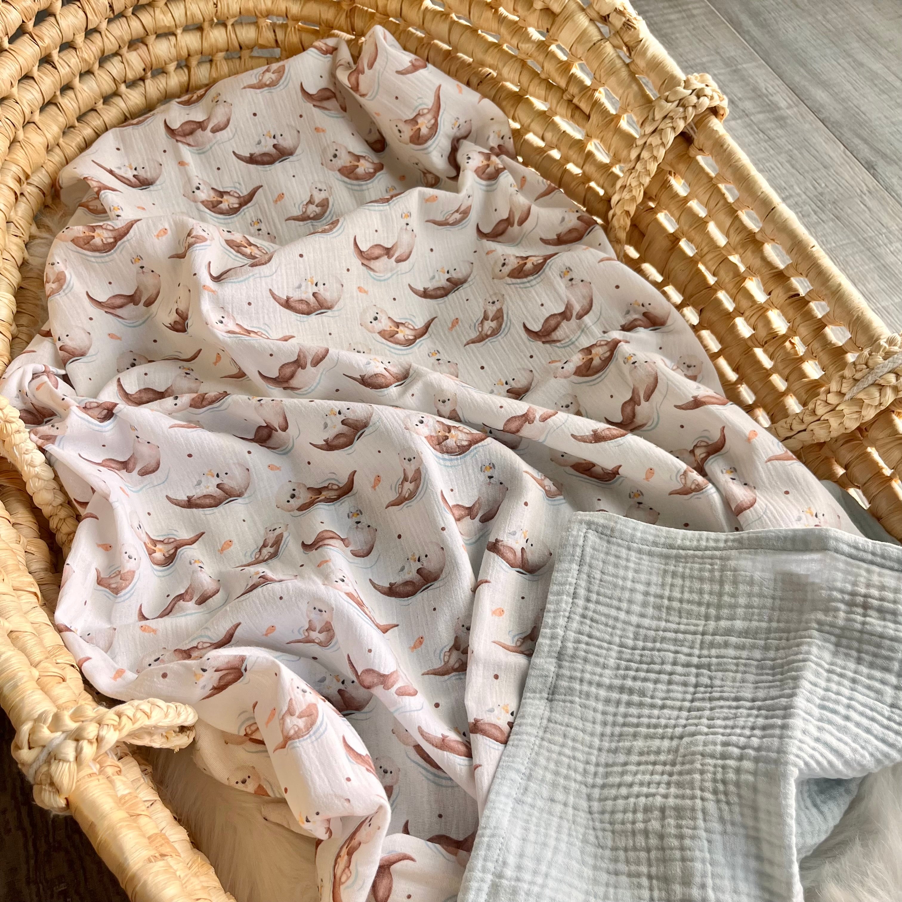 Kuscheldecke "Otter" | wählbare Rückseite