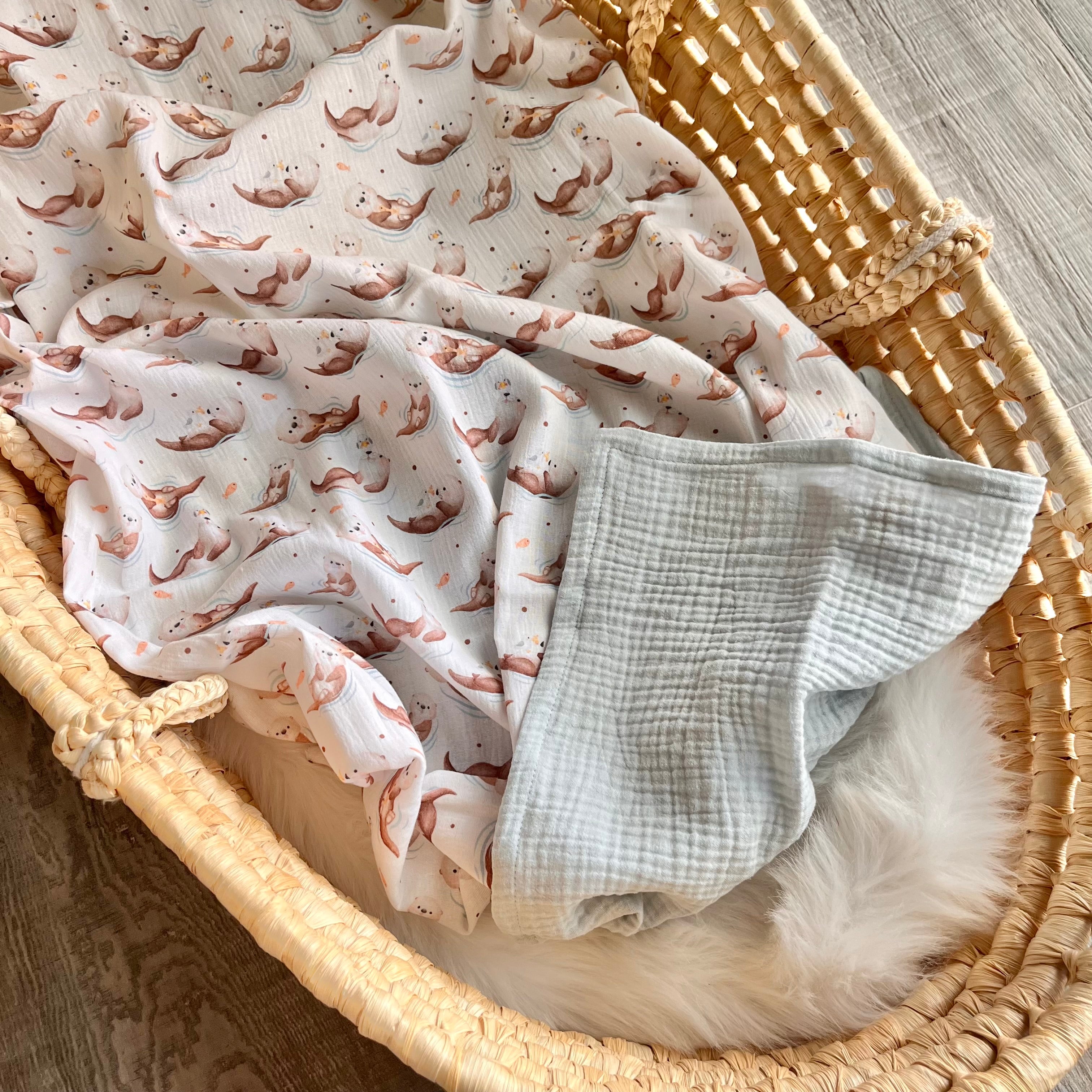 Kuscheldecke "Otter" | wählbare Rückseite