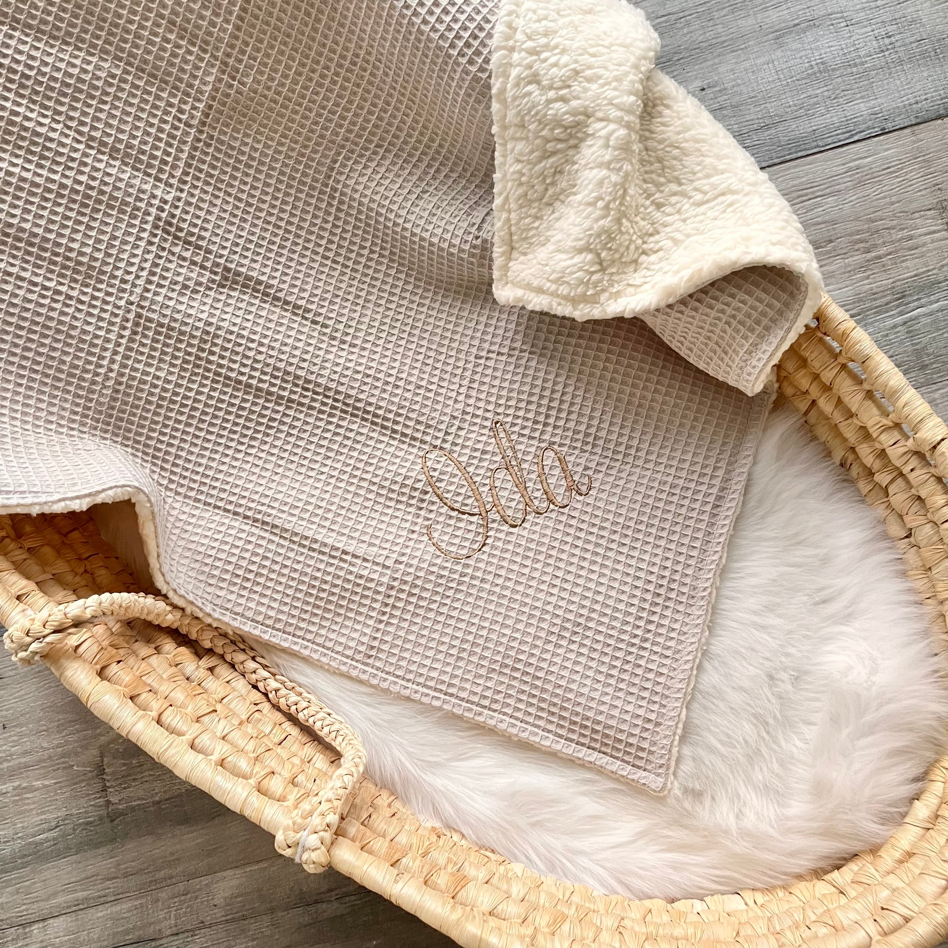 Baby blanket "waffle pique", teddy