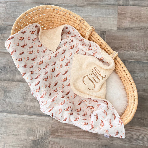 Kuscheldecke "Otter" | wählbare Rückseite