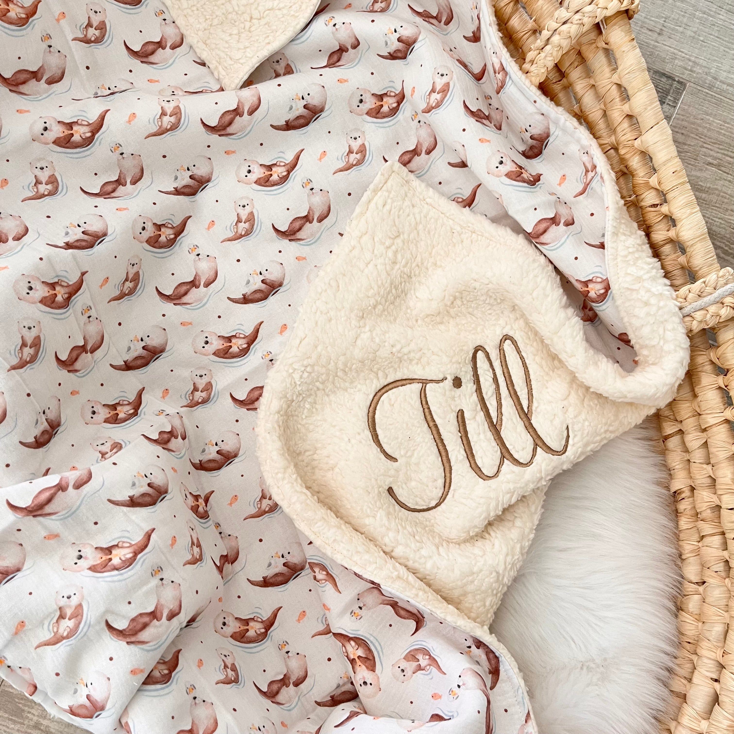 Kuscheldecke "Otter" | wählbare Rückseite