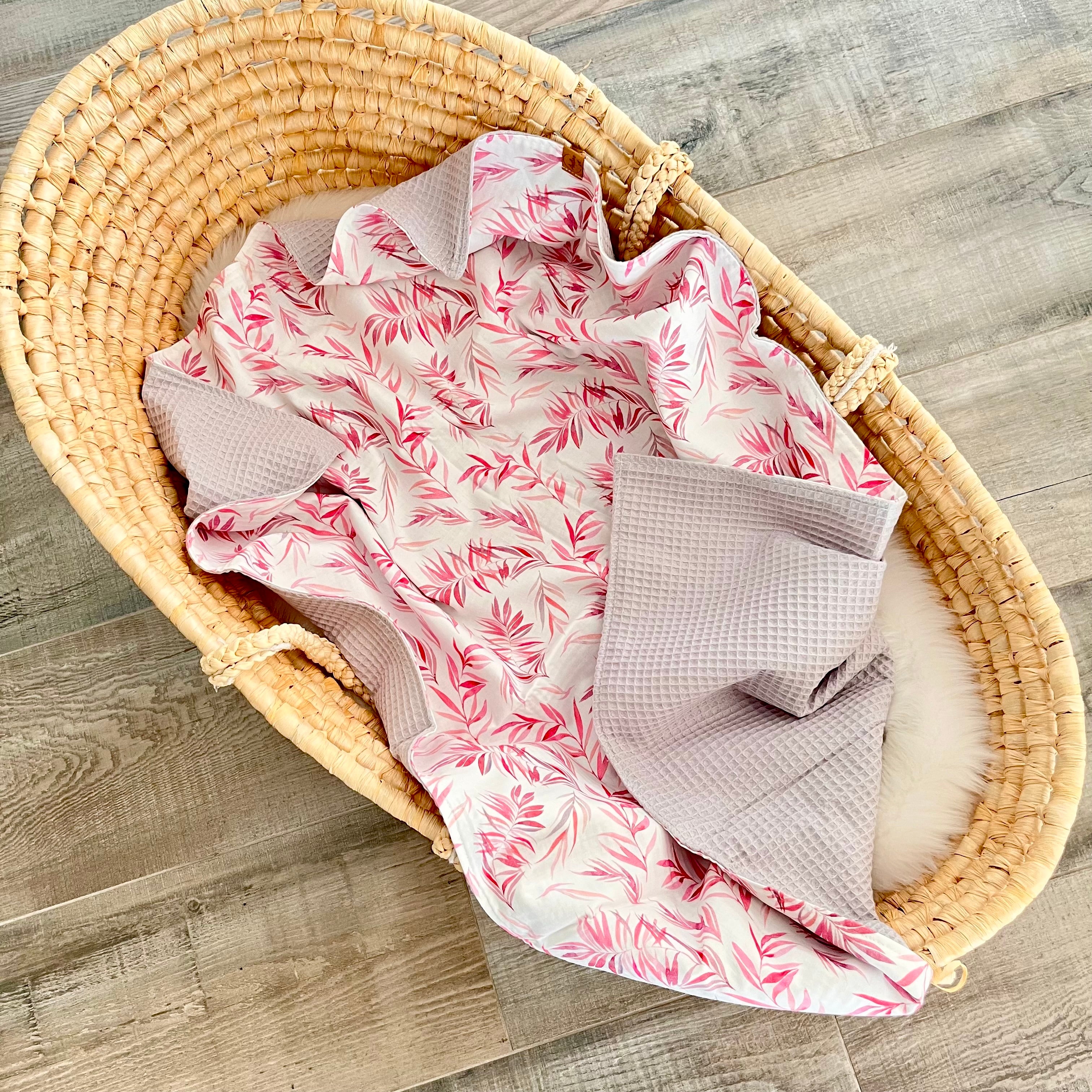 Pink Fern Baby Blanket