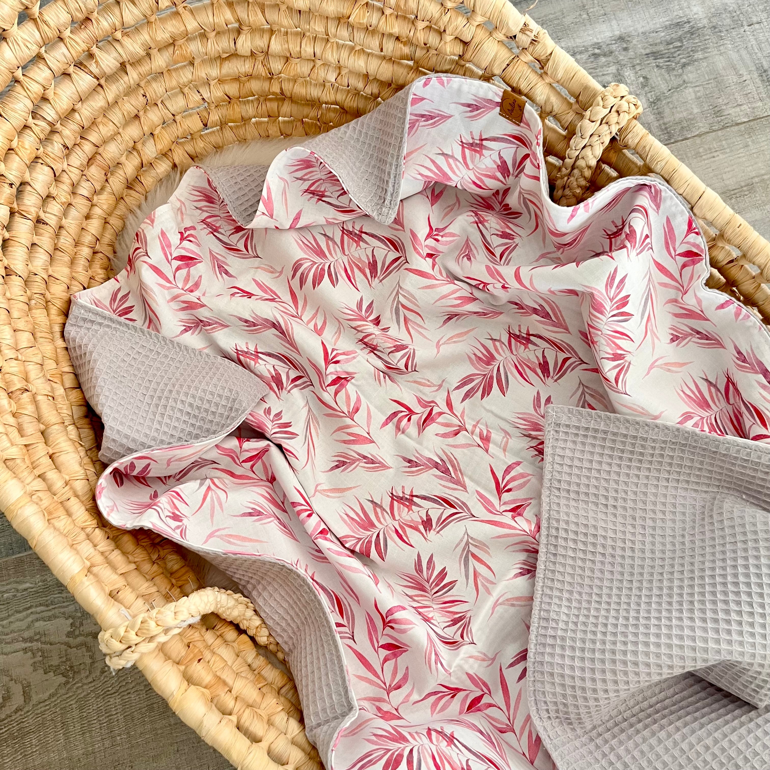 Pink Fern Baby Blanket