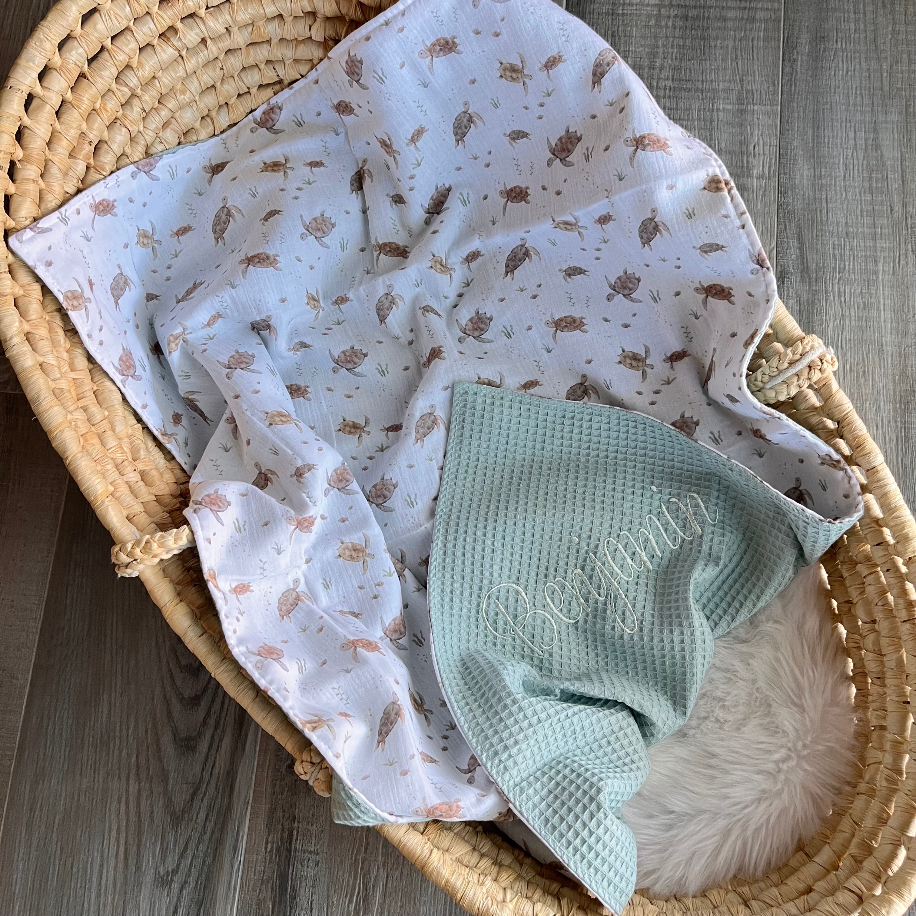 Kuscheldecke "Schildkröten" | wählbare Rückseite