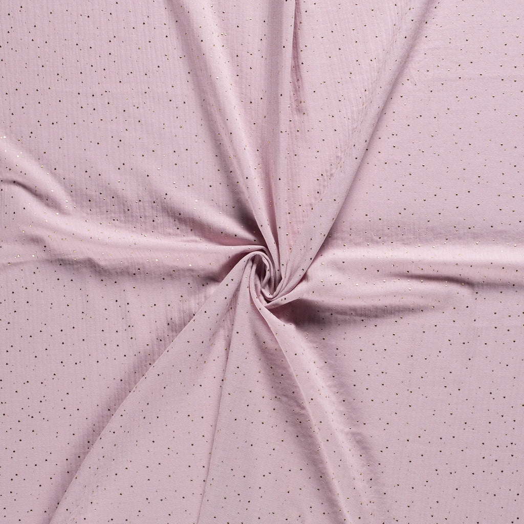 Muslin scarf "uni" with gold dots