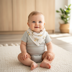 Baby wearing musselin as Halstuch