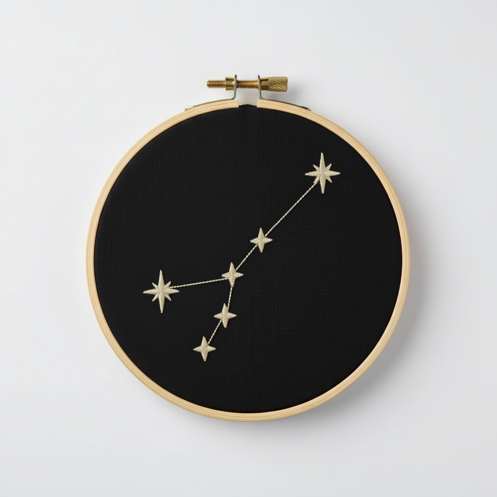 Deko-Stickrahmen Cancer