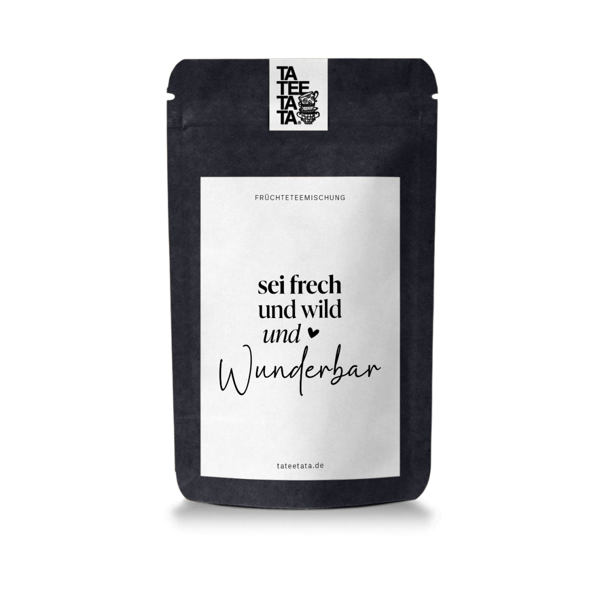 Tee „Frech Wild Wunderbar“ – Früchteteemischung Acai Himbeere in der Geschenktüte