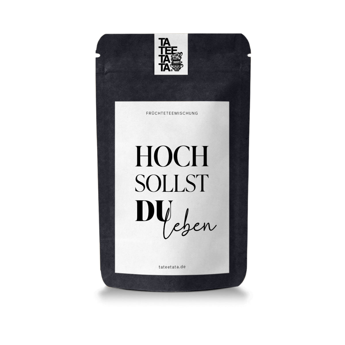 Tee „Hoch sollst du leben“ – Früchteteemischung Erdbeer Himbeer in der Geschenktüte