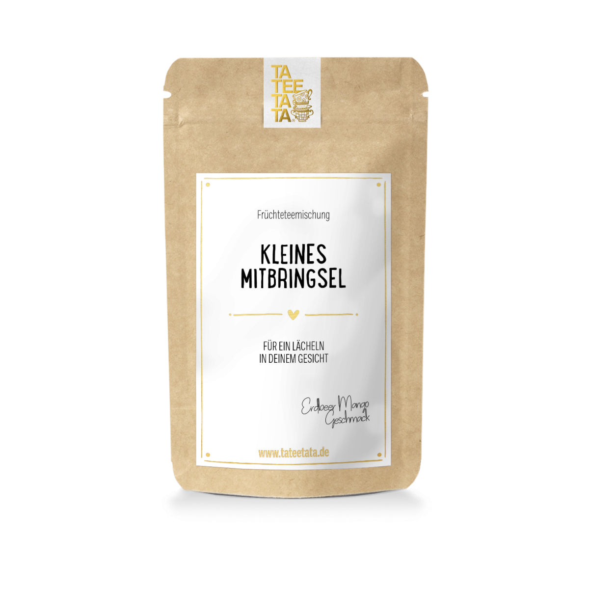 Tee „Kleines Mitbringsel“ – Früchteteemischung Erdbeer Mango in der Geschenktüte