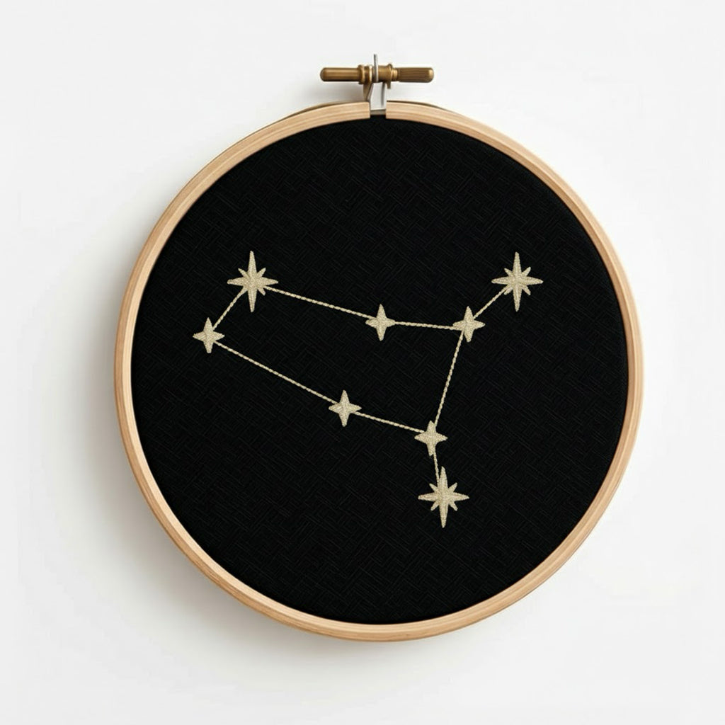 Deko-Stickrahmen Sternzeichen Zwillinge | Gemini | handgefertigt in Deutschland