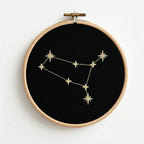 Deko-Stickrahmen Sternzeichen Zwillinge | Gemini | handgefertigt in Deutschland