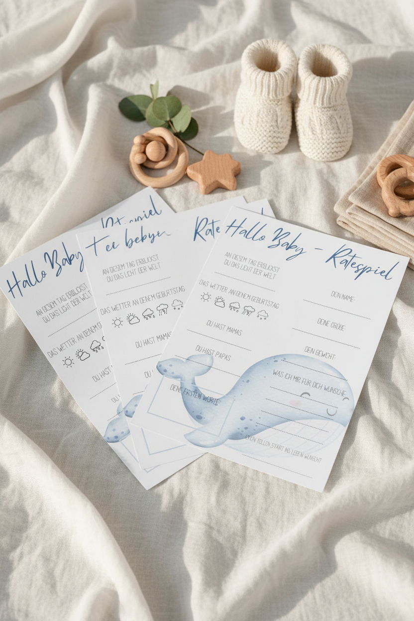 Hallo Baby Ratespiel – Lifestyle Musselin